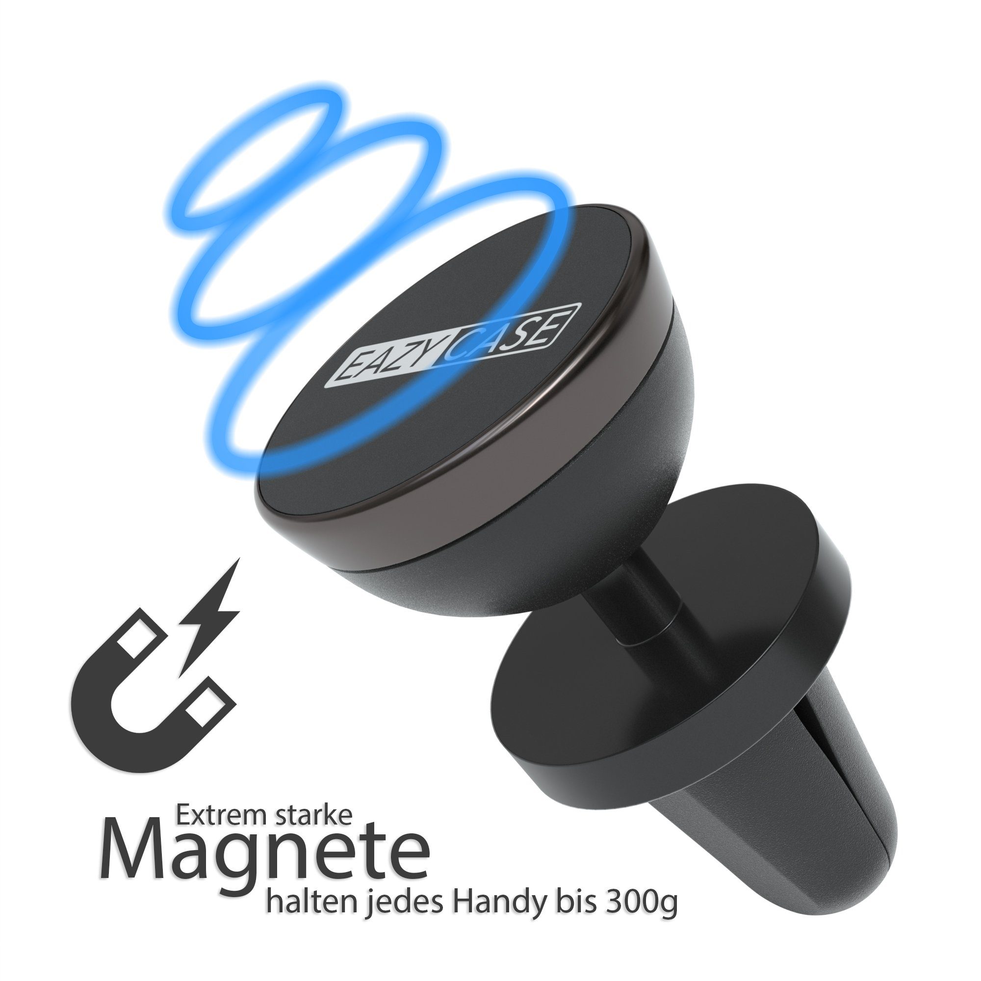 EAZY CASE Smartphone-Halterung Universal Handyhalterung für Auto, (Handyhalterung Auto Navigation alle Modelle magnetisch drehbar Schwarz)