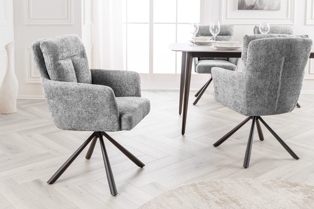 riess-ambiente Polsterstuhl BIG GEORGE grau / schwarz (Einzelartikel, 1 St) günstig online kaufen