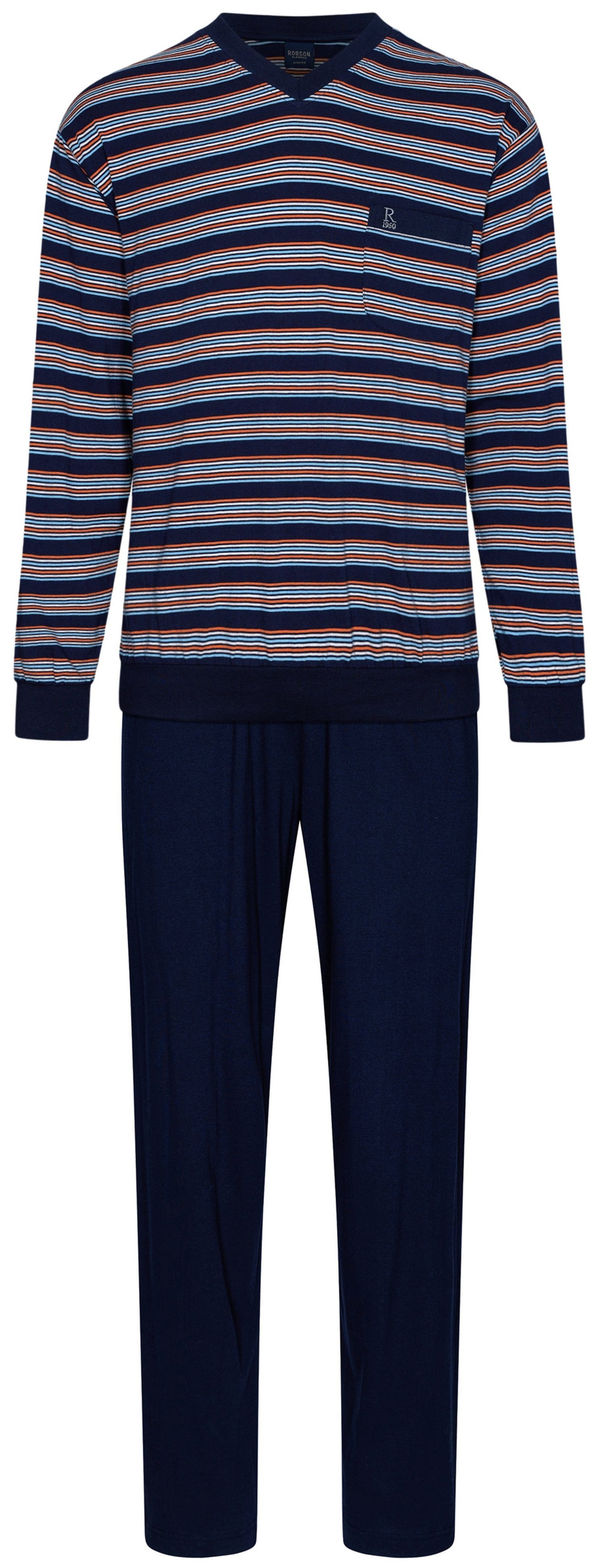 Robson Schlafanzug Herren Pyjama lang (2 günstig online kaufen