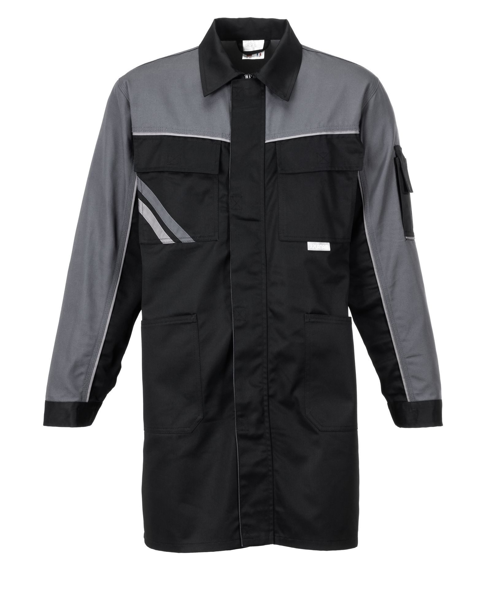 Planam Arbeitsjacke PLANAM Herren Berufsmantel HIGHLINE Schwarz/Schiefer/Zink 42