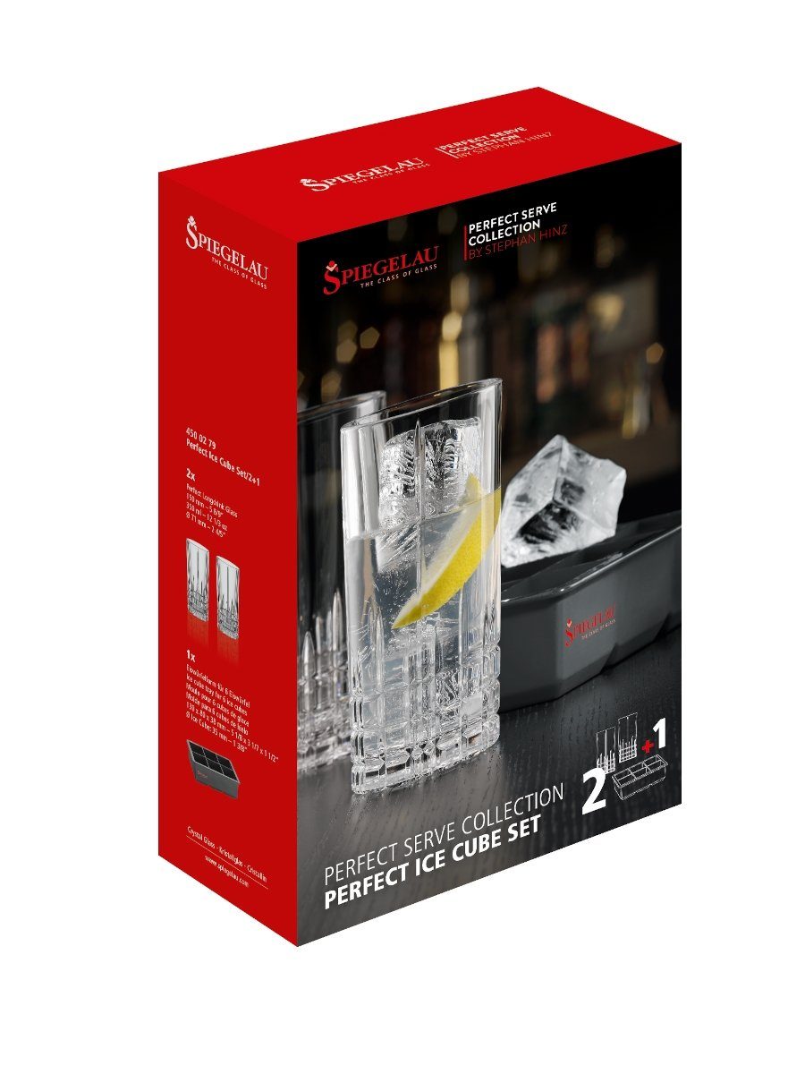 SPIEGELAU Gläser-Set Perfect Serve Collection Ice Cube Set3, Glas, Perfect Ice Cube Set/3 281/91 Perfect Serve Collection UK/4