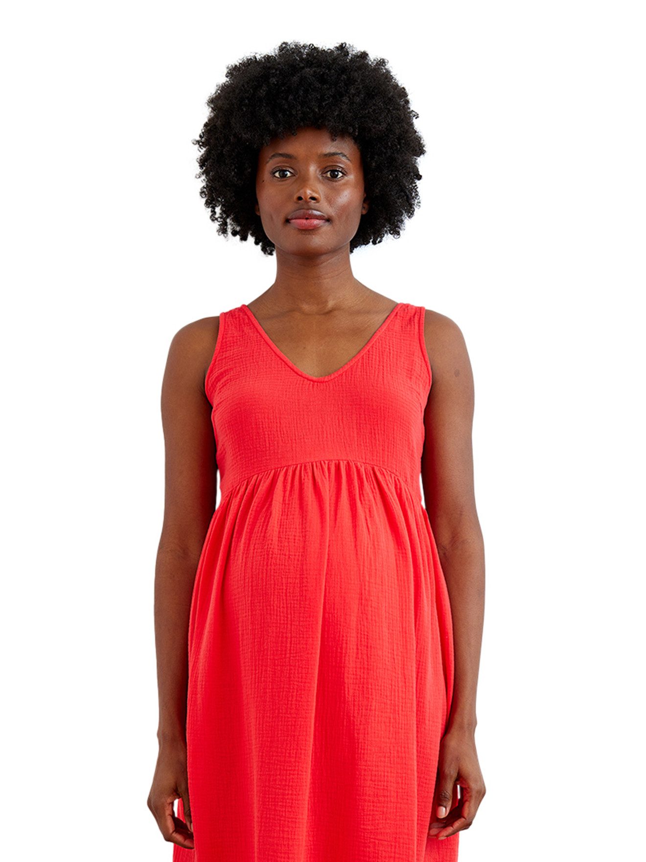 vertbaudet Umstandskleid Langes Umstandskleid aus Musselin