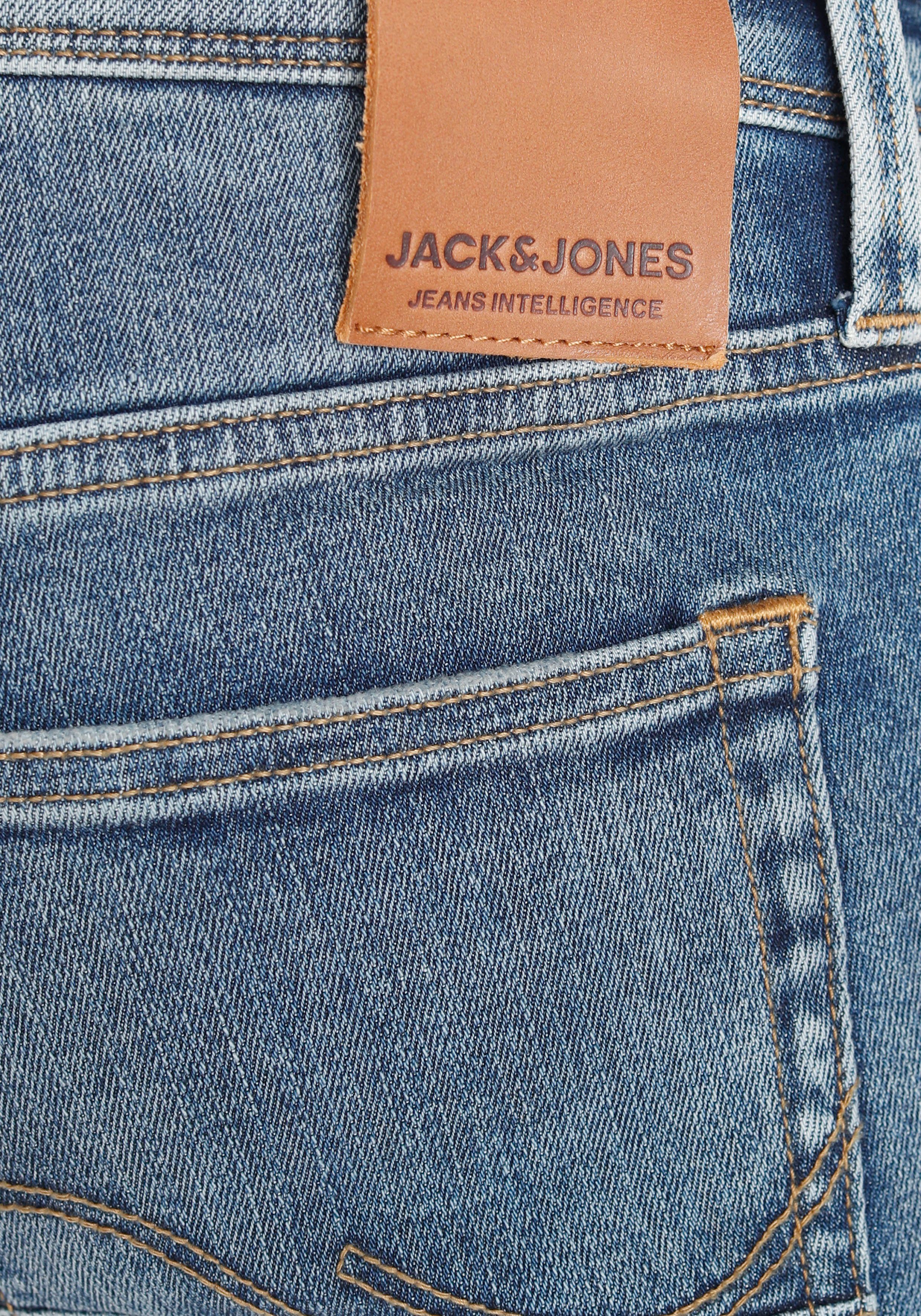 blue-destroyed-Effekte & Jones Glenn Jack Slim-fit-Jeans