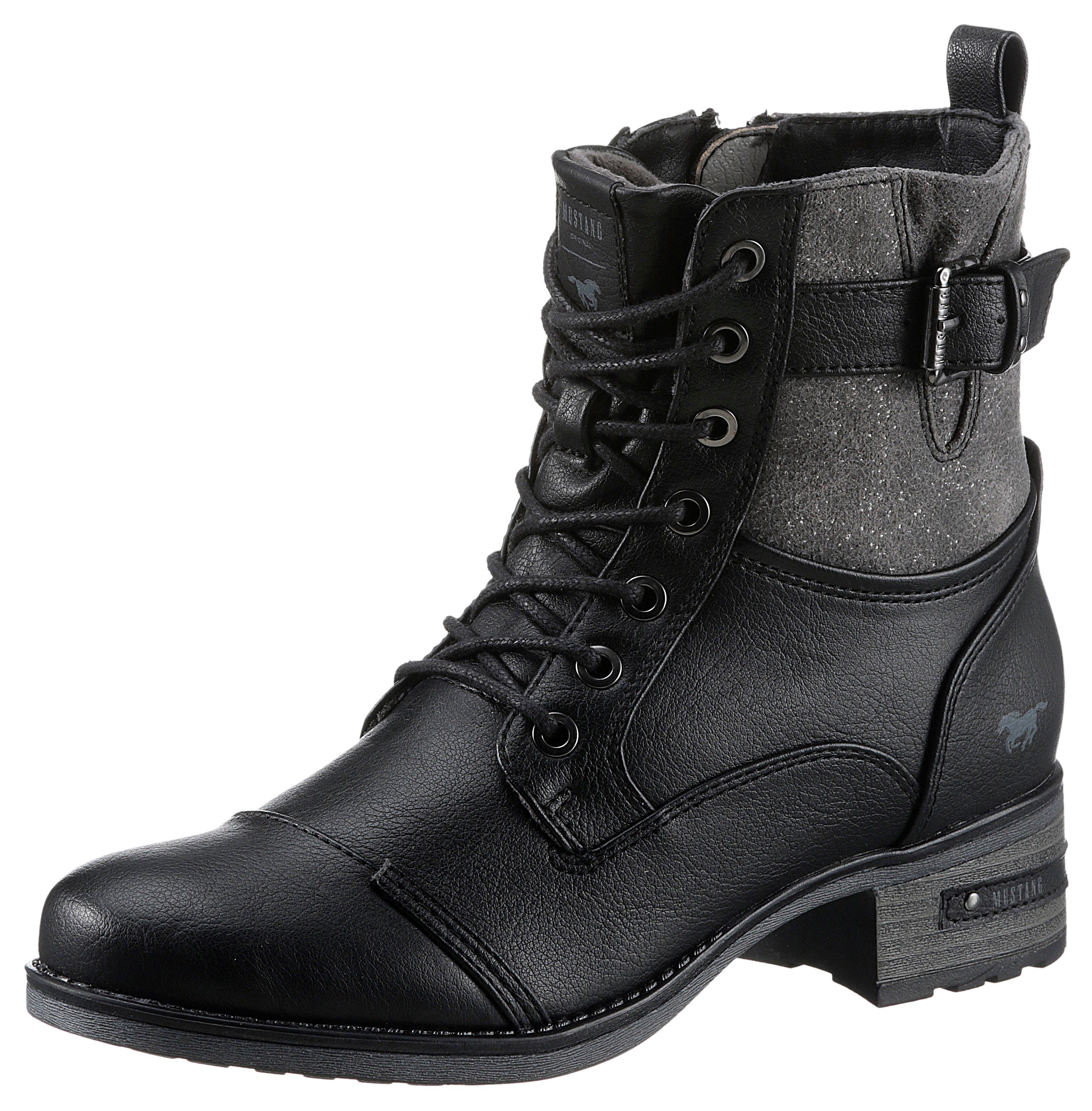 Mustang Shoes Schnürstiefelette mit Innen-Reißverschluss günstig online kaufen