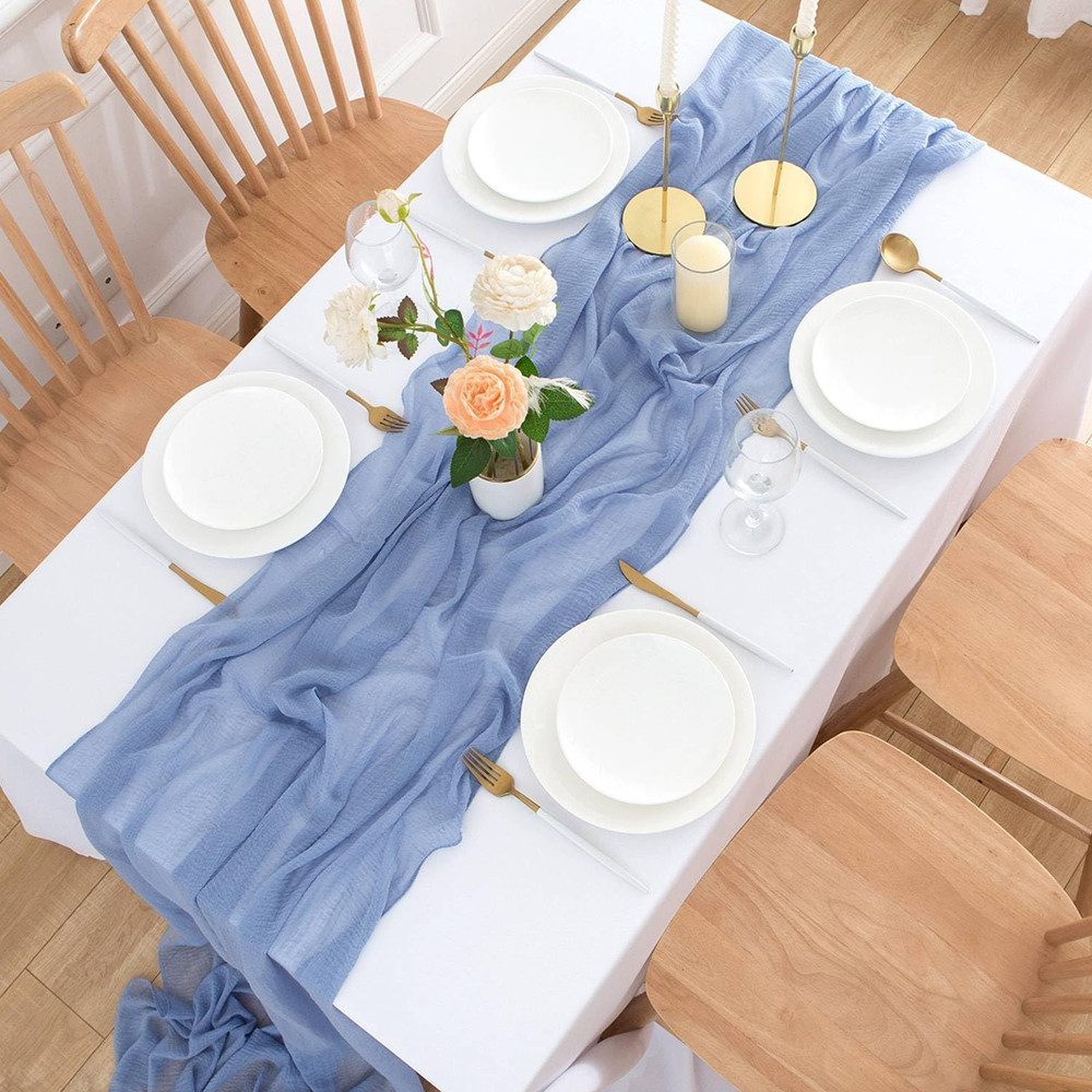NUODWELL Tischläufer Käsetuch-Tischläufer 90x300 cm, Rustikal günstig online kaufen