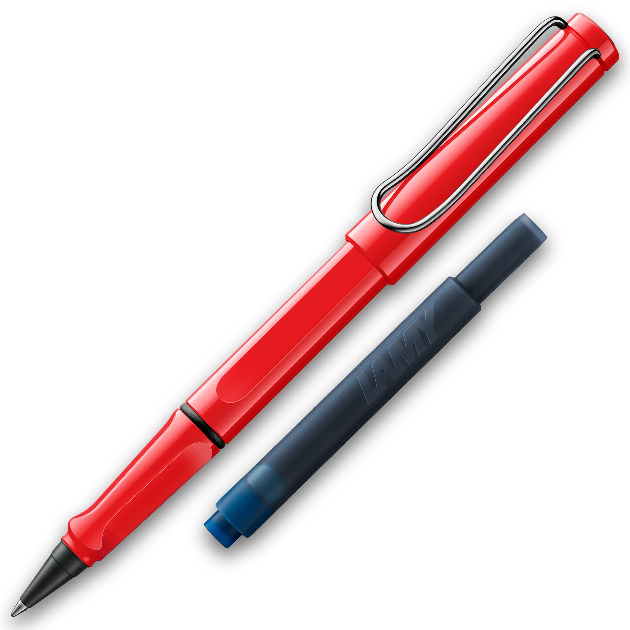 LAMY Tintenroller LAMY Tintenroller Safari Rot ROLL-INK Füller ergonomisch mit löschbare