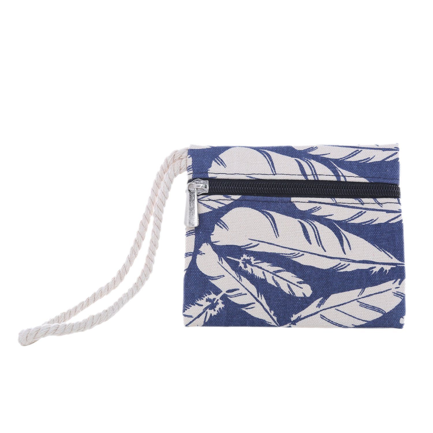Reißverschluss, Strandtasche Strandtasche, (2-tlg), DonDon Motive Shopper Schultertasche tolle Große Beach blau-Beige mit Style