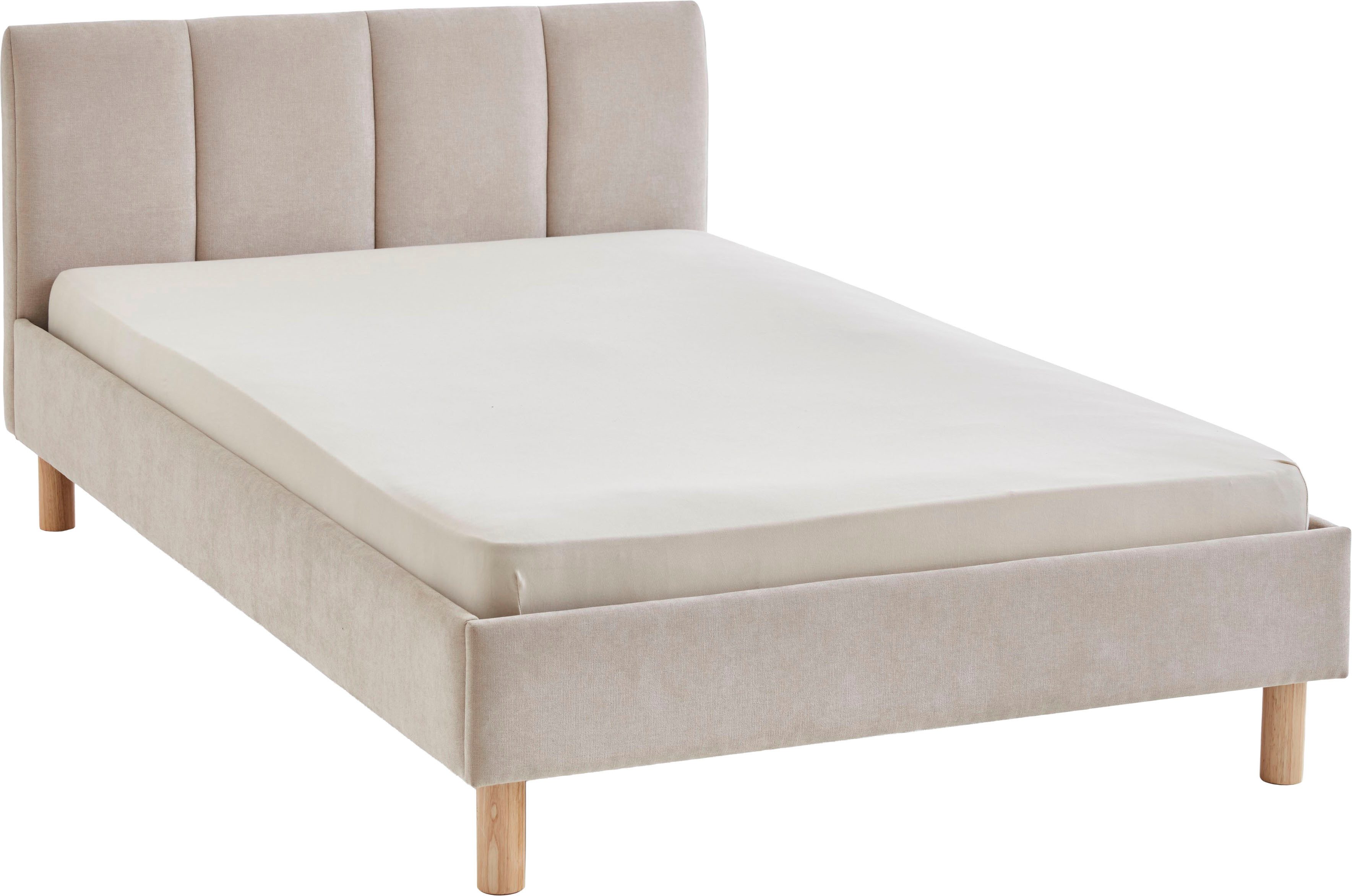 meise.möbel Polsterbett Joker, in verschiedenen Breiten und Farben erhältlich, wahlweise mit schwarzem oder eichefarbigem Holzfuß