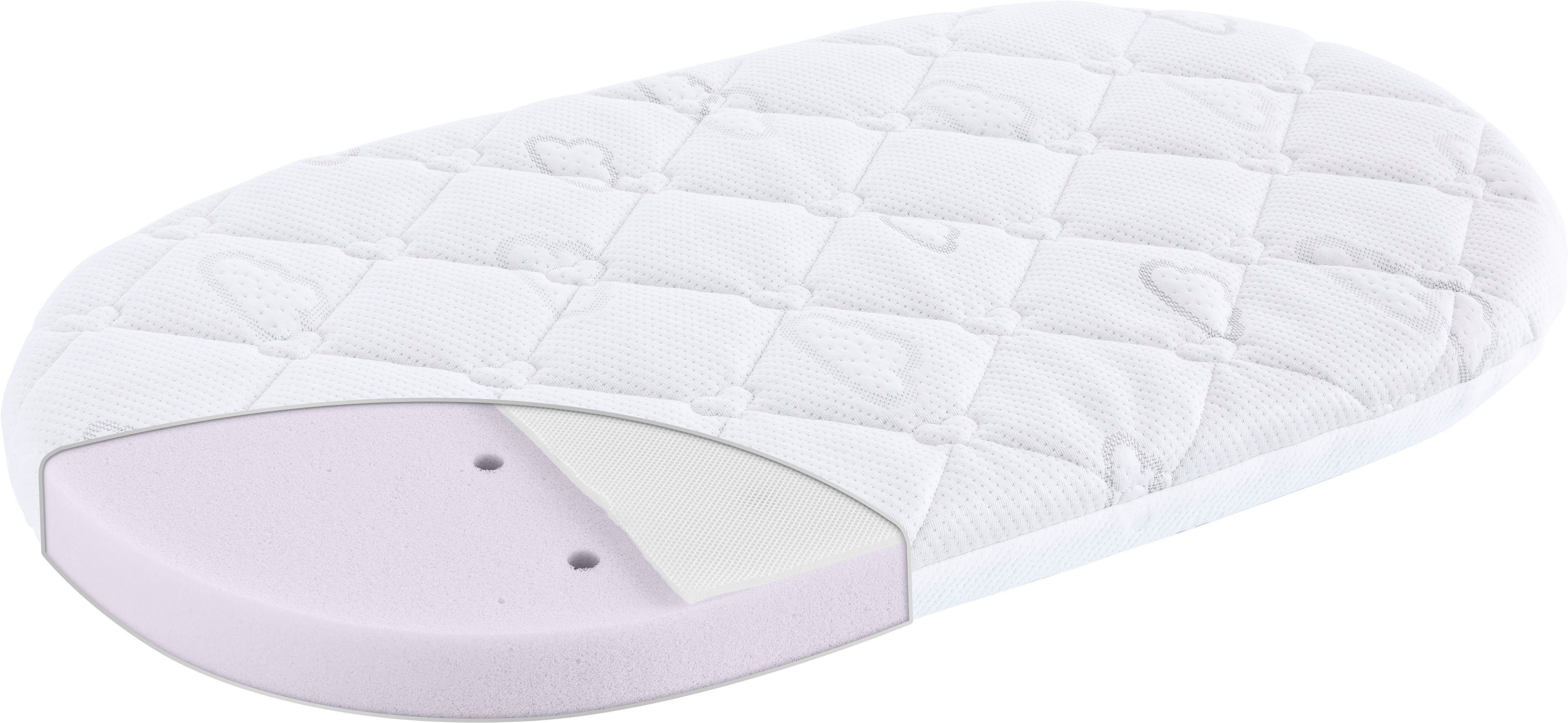 Babymatratze Light passend für Hartan - 33 x 78 x 6 cm, oval, Träumeland, 6 cm hoch, (1-tlg)