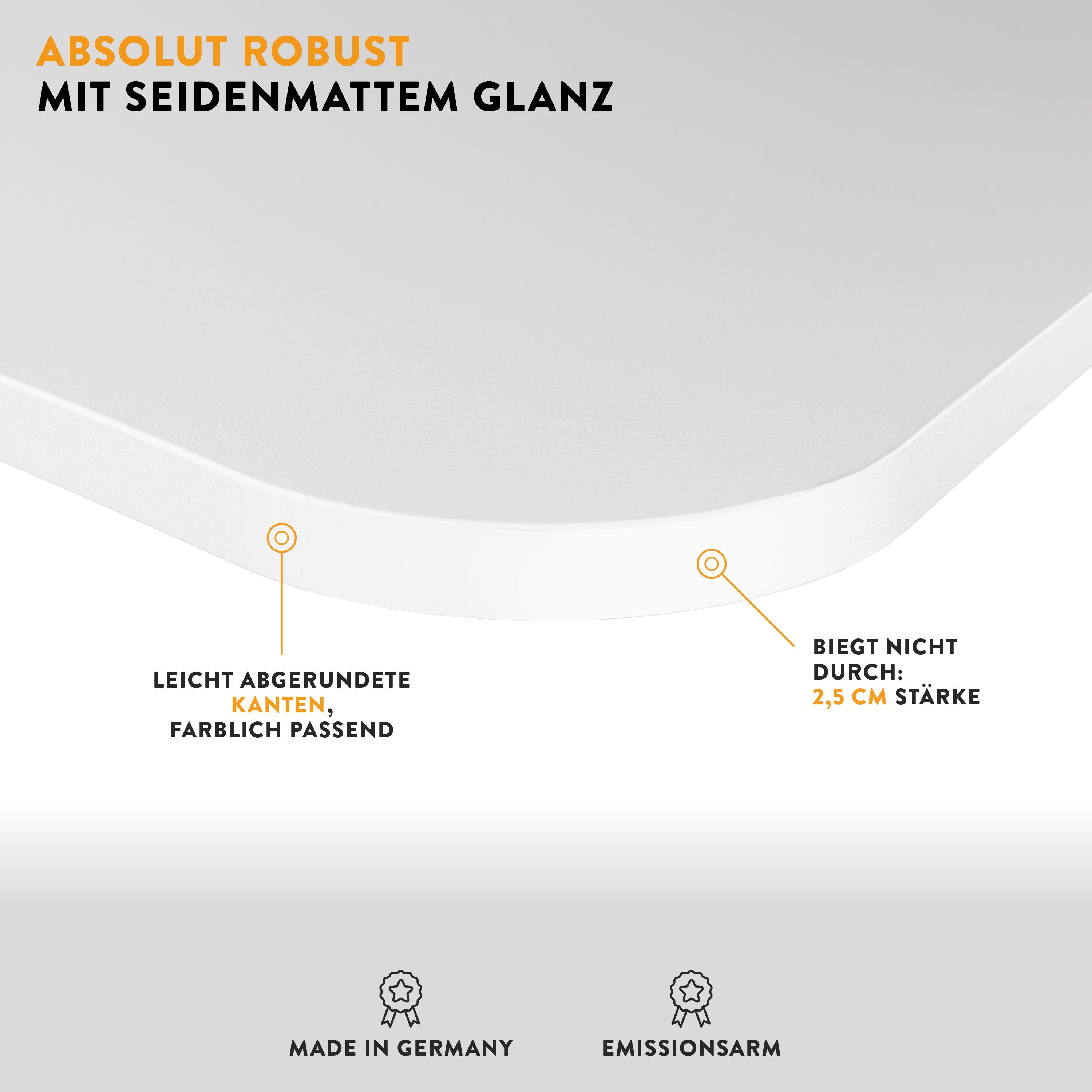 boho office® Schreibtischplatte, Gaming-Tischplatte in Weiß günstig online kaufen