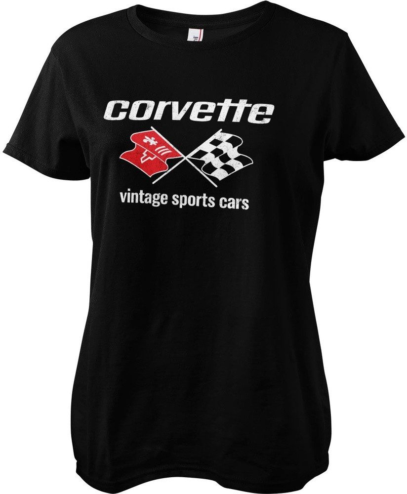Corvette T-Shirt Vintage Sport Cars Girly Tee