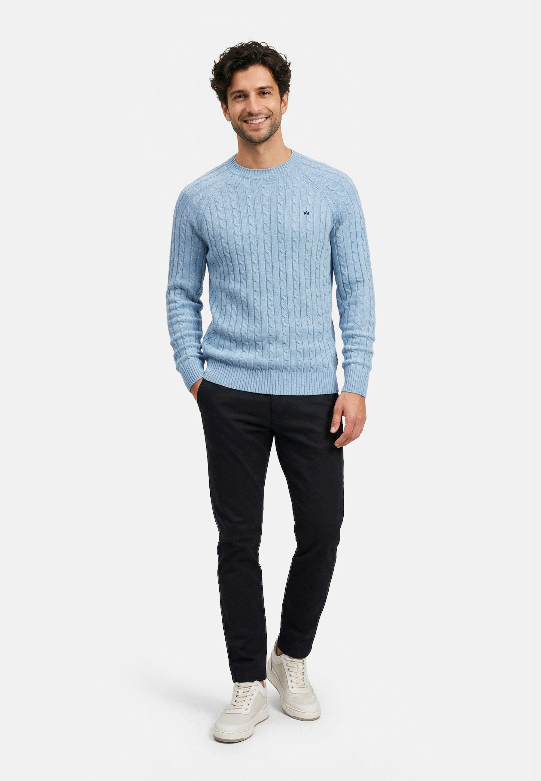 Kronstadt Strickpullover Herren KSFlynn Strickpullover Herrenpullover Strickpullover mit zeitlosem Zopfmuster