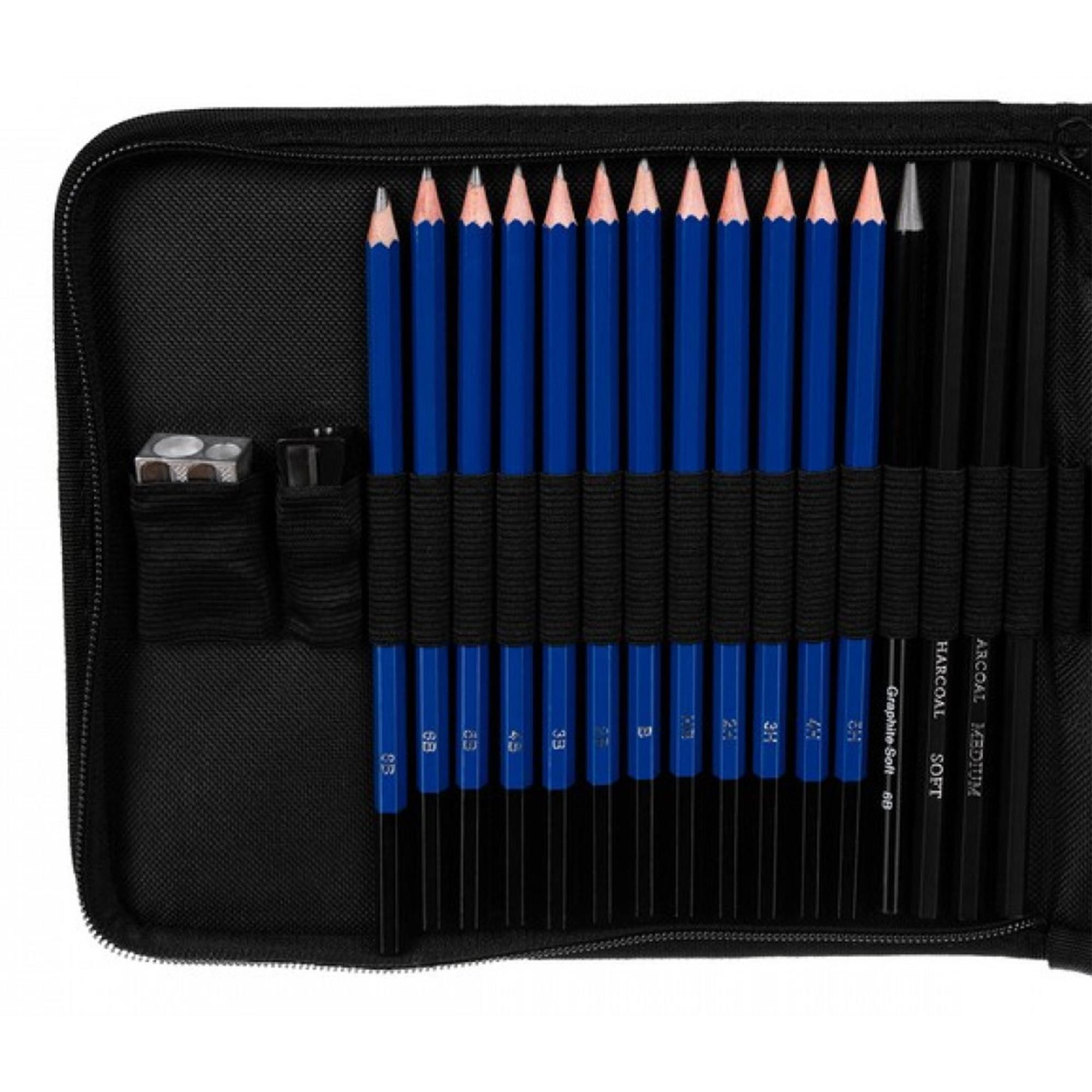 TSB Werk Bleistift Zeichnen Set Skizzierstifte Bleistifte 32 tlg Set, (32-tlg), Skizzieren, Malen, Zeichenstift – Bild 3 von 5