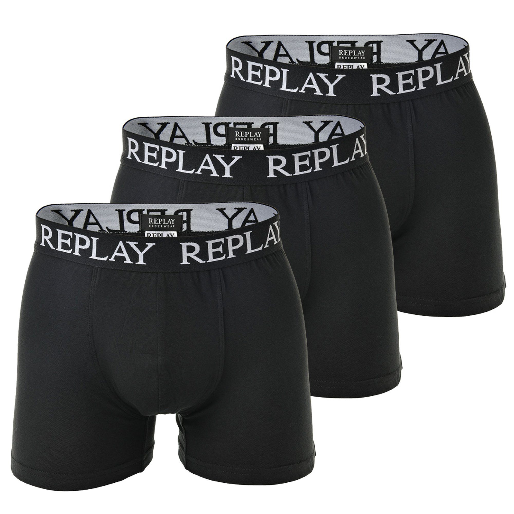 Replay Boxer Herren Boxershort 3er Pack Baumwollmischung (Packung, 3er Pack günstig online kaufen