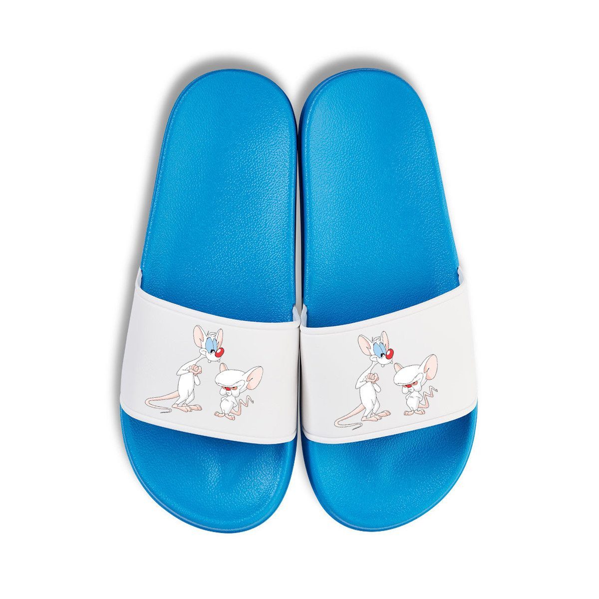 Youth Designz Pinky Brain Unisex Badelatschen Flip Flops Badeschuh mit lustigen Print für Damen und Herren