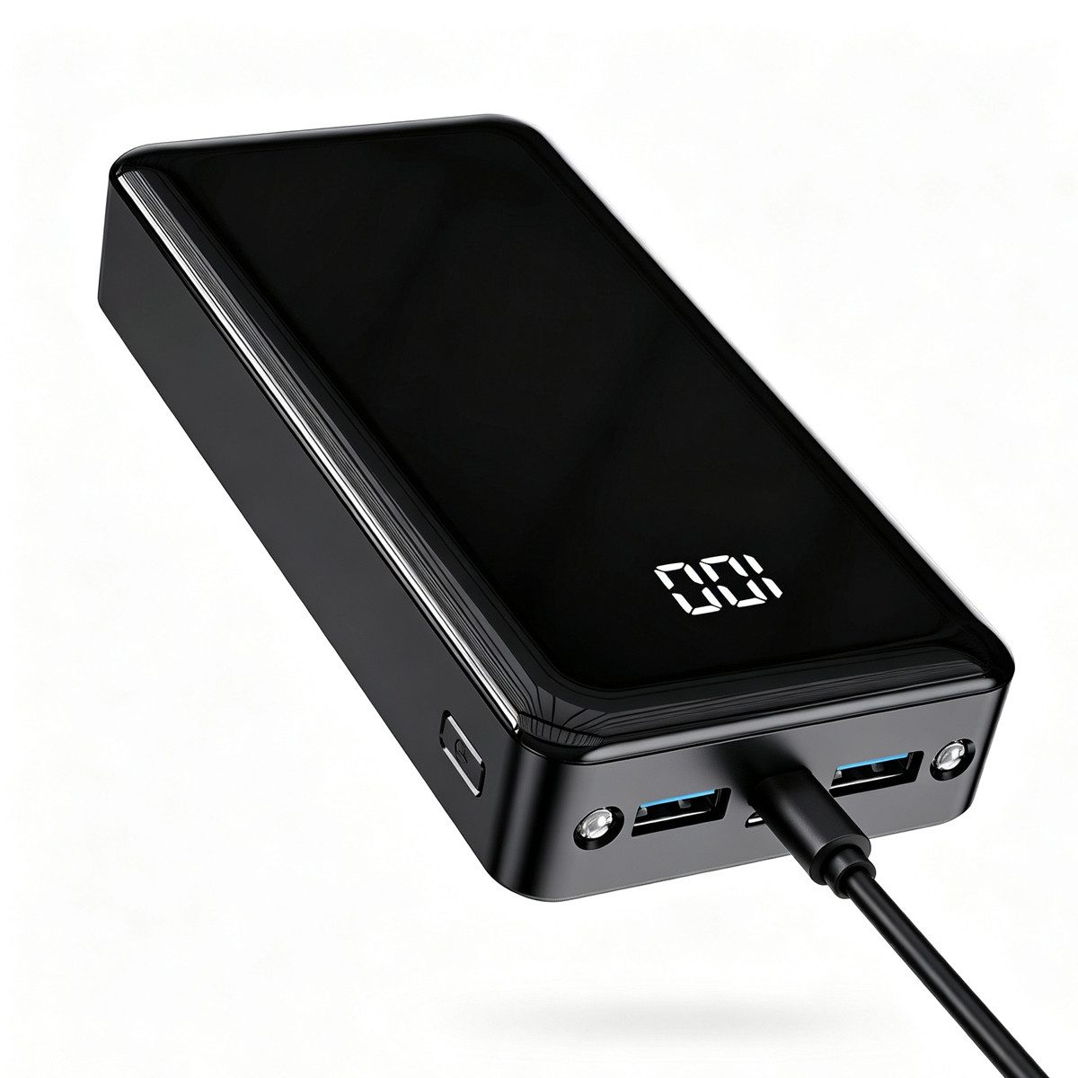 Pdgrid 24000mAh Hochkapazitäts 22,5W PD-Schnellladung Tragbarer Akku Powerbank LED-Digitaldisplay, Dual-Taschenlampenfunktion 24000 mAh