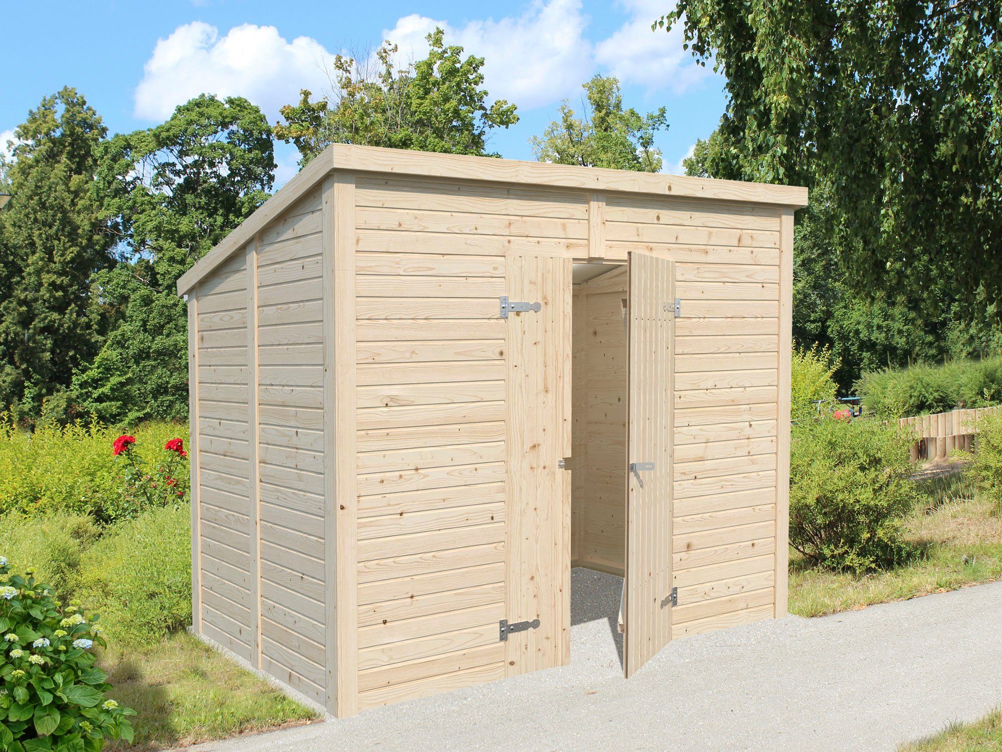 Palmako Gerätehaus Leif, BxT: 280x186 cm, transparent
