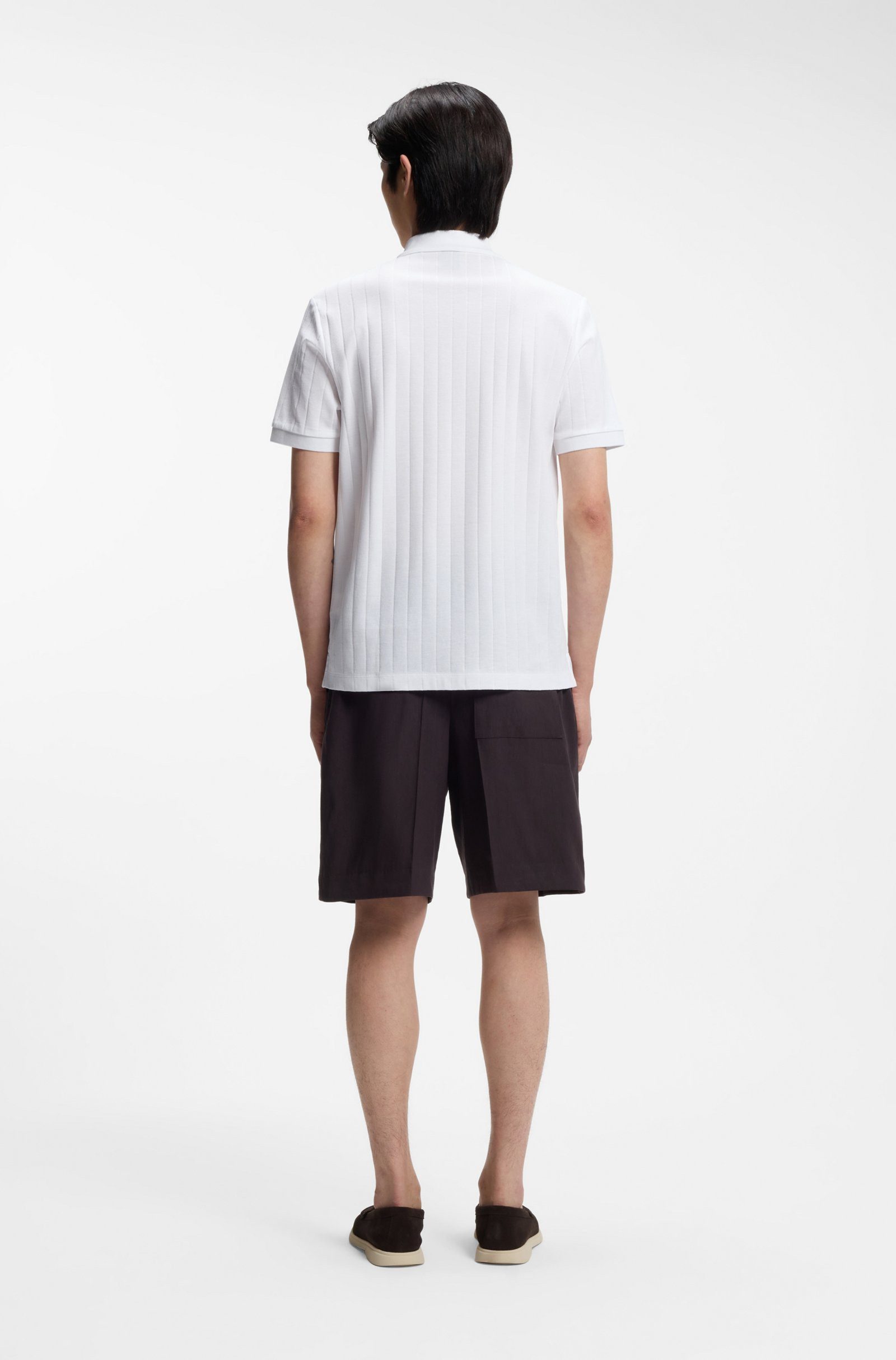 BOSS Poloshirt H-Parlay mit vertikalen Streifen (1-tlg)