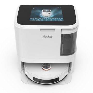 Redkey Nass-Trocken-Saugroboter R20 Staubsauger Roboter mit Absaugstation Weiß