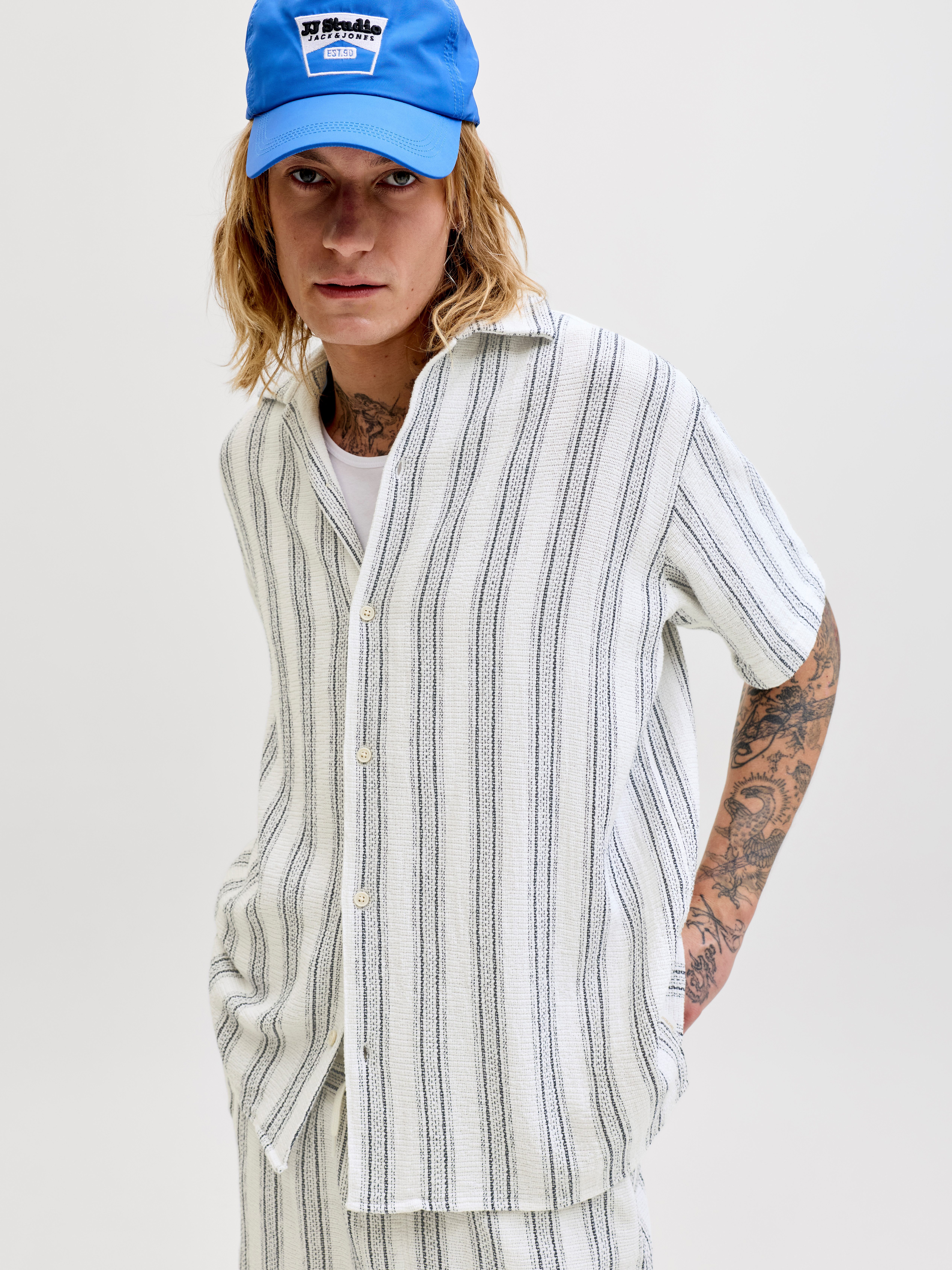 Jack & Jones Kurzarmhemd JORCOBA STRIPE RESORT SHIRT SS SN – Bild 2 von 5