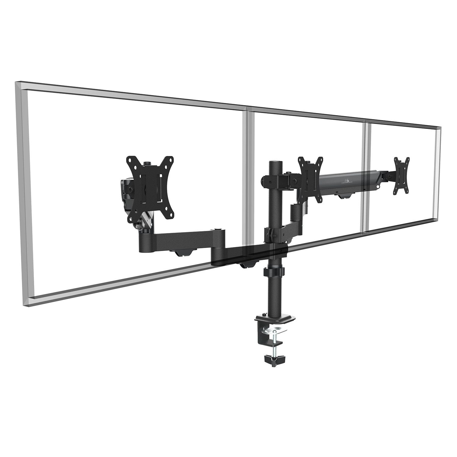 Maclean Monitor-Halterung MC-137 Halterung für 3 Monitore 17-27'' 8kg, (bis 27 Zoll, mit Gasfeder)
