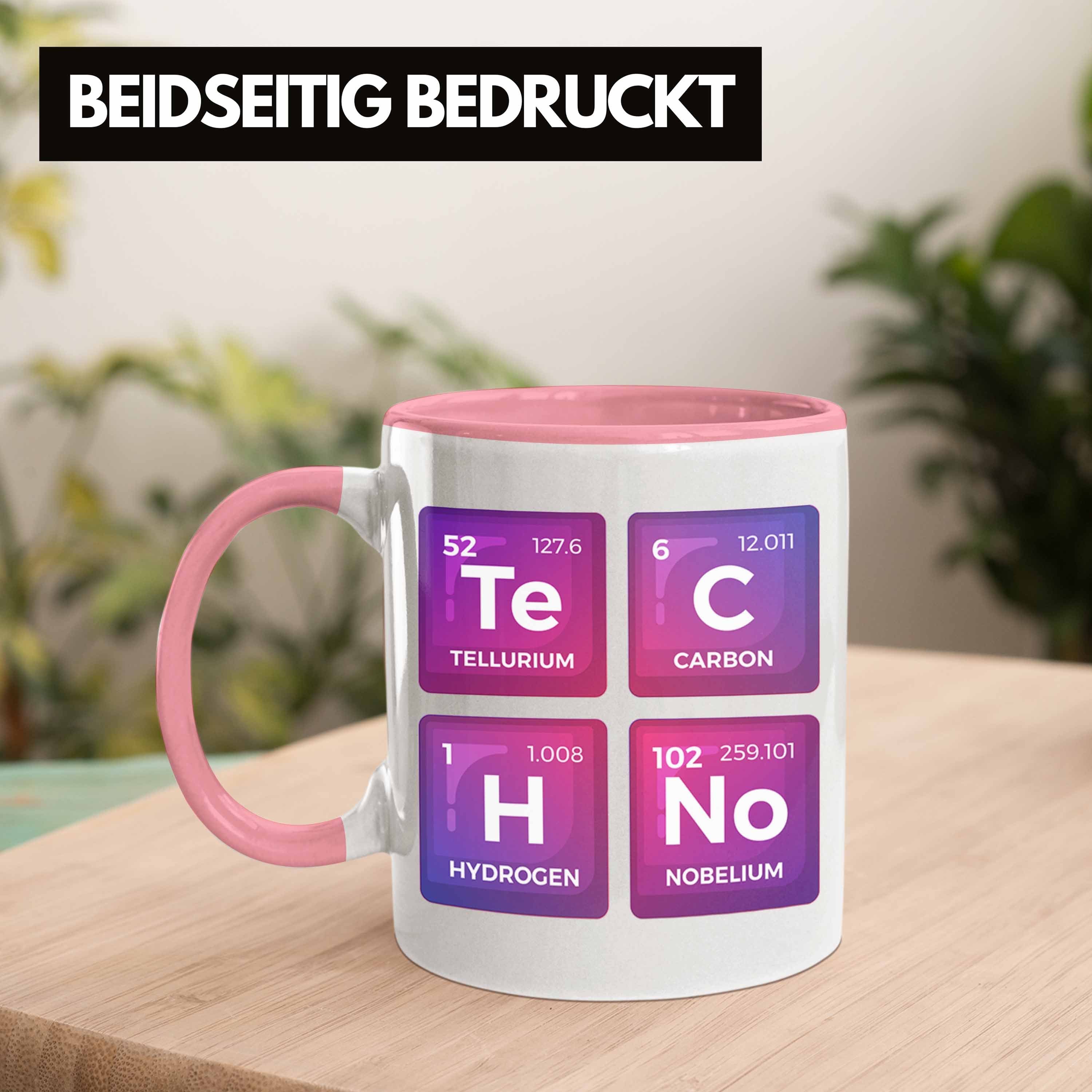 Techno Trendation Fans Rave Tasse Tasse Techno Rosa Musiker Geschenk