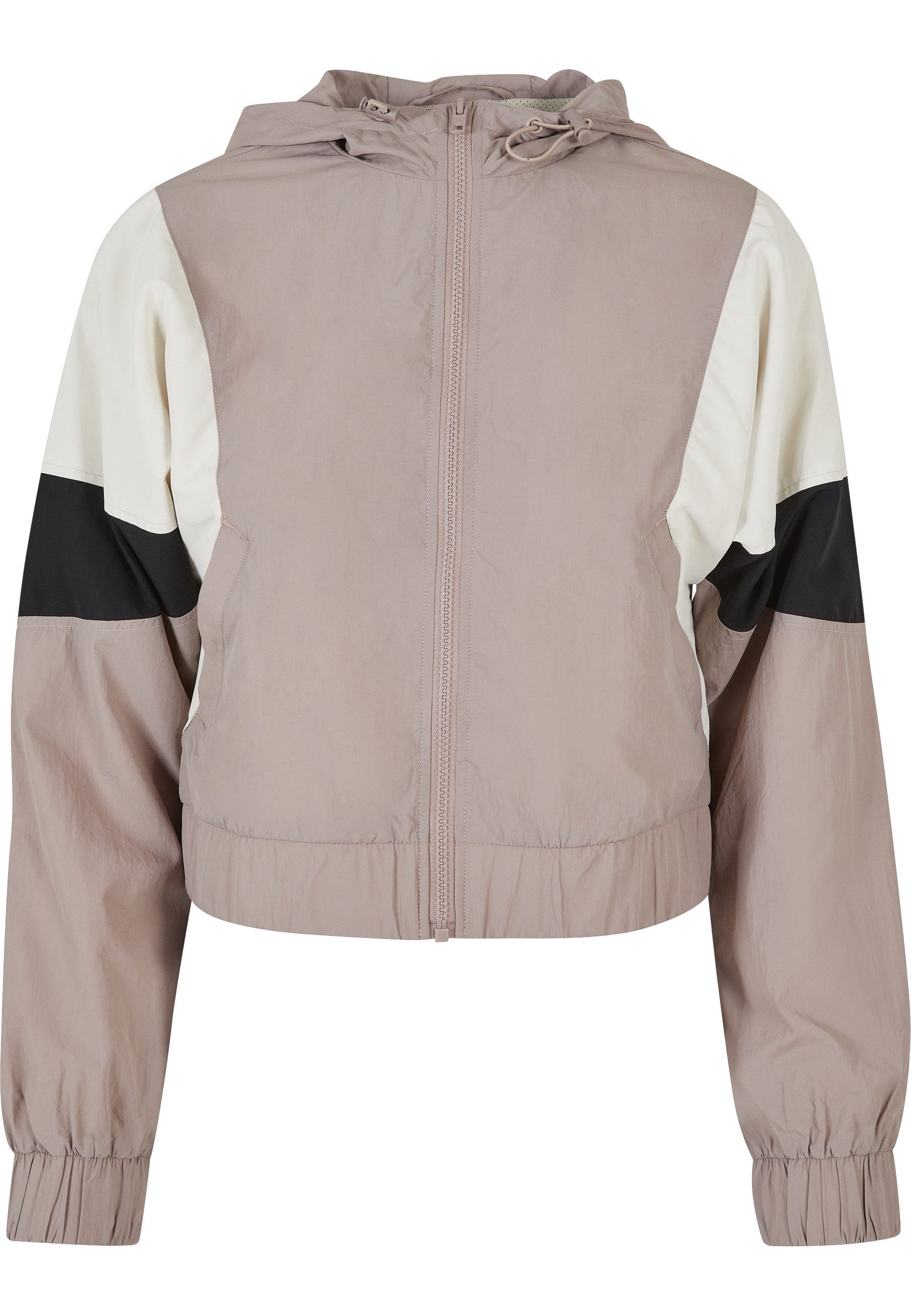 URBAN CLASSICS Langmantel Urban Classics Damen Ladies Short 3-Tone Crinkle Jacket