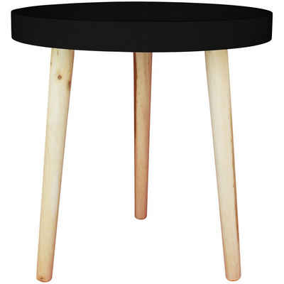 Koopman Beistelltisch Tisch 39x40 cm mit Farbwahl Sofatisch Dreibeintisch Tabletttisch, Gartentisch Holztisch Kaffeetisch Garten