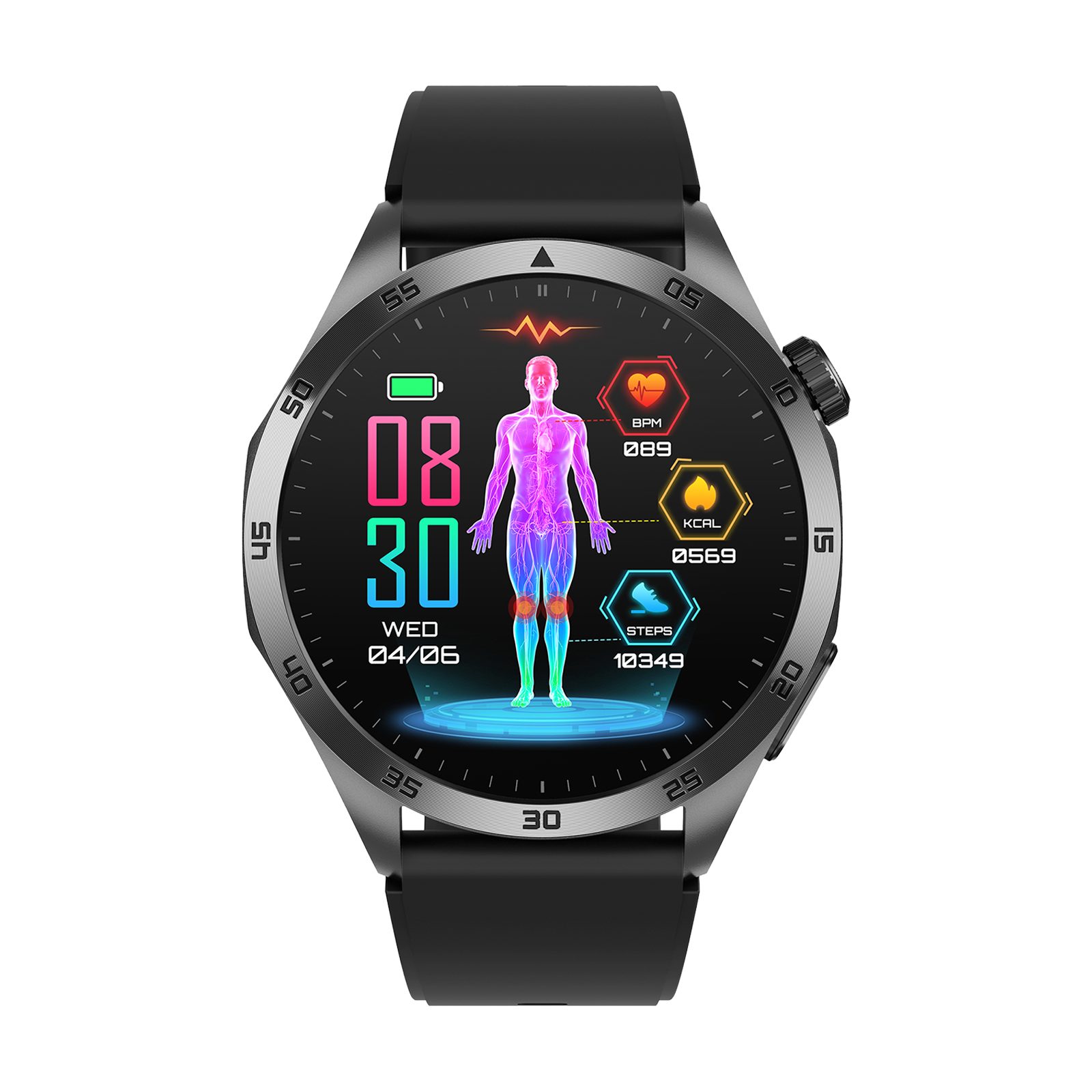 Knauermann PRO 3 Fan Edition (2025) mit Telefon & Notruffunktion EKG Smartwatch, Bluetooth