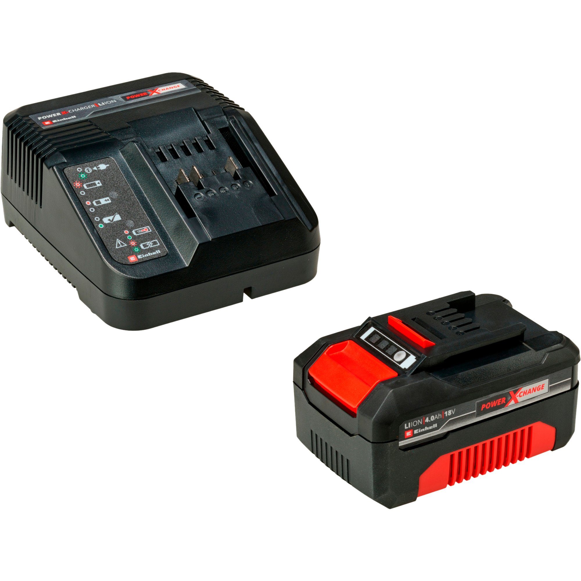 Einhell EINHELL Power-X-Change Starter-Kit A1, 18Volt 4Ah, Werkzeug-Akku-Ladetechnik (Akku + Ladegerät)