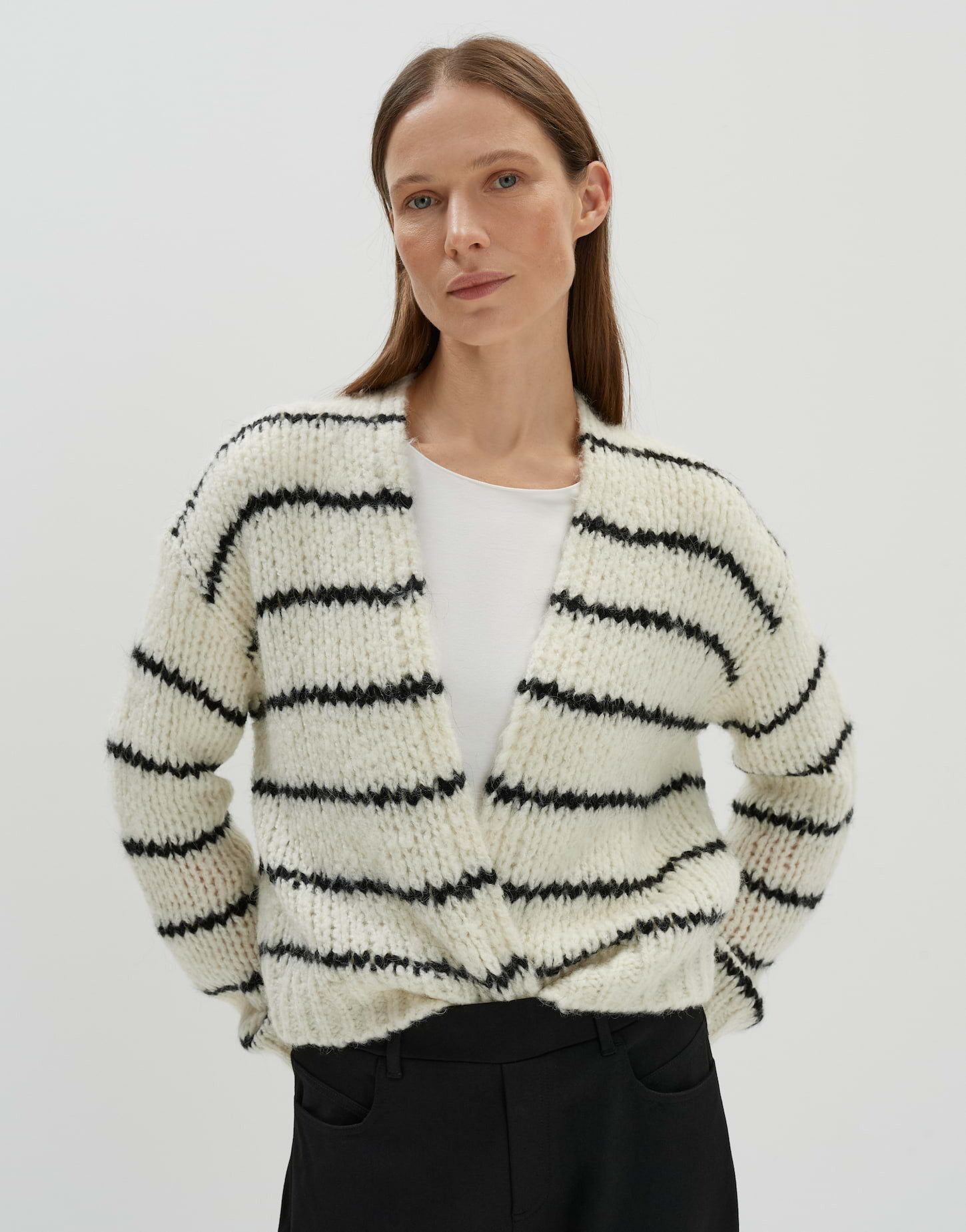 someday Strickjacke Grobe Strickjacke TALVIA STRIPE günstig online kaufen