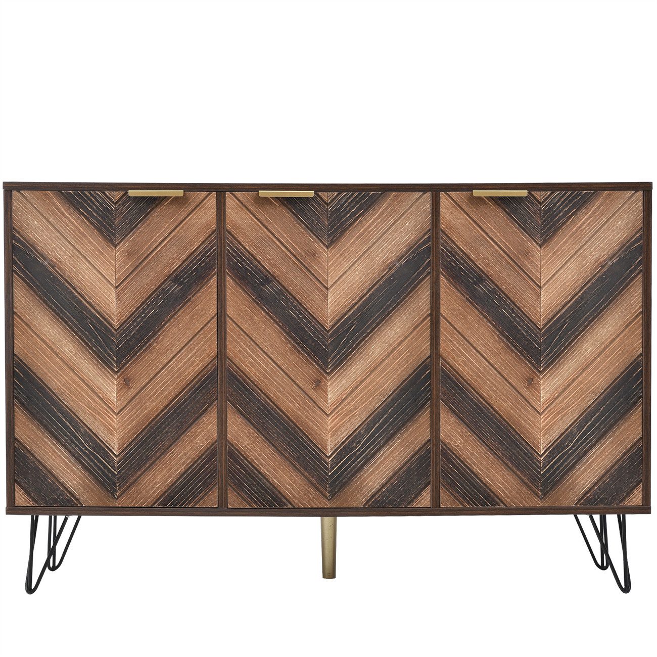 autolock Sideboard Sideboard,Kommode,Exklusives Sideboard mit drei Türen, mit stilvollen Details und großzügigem Stauraum