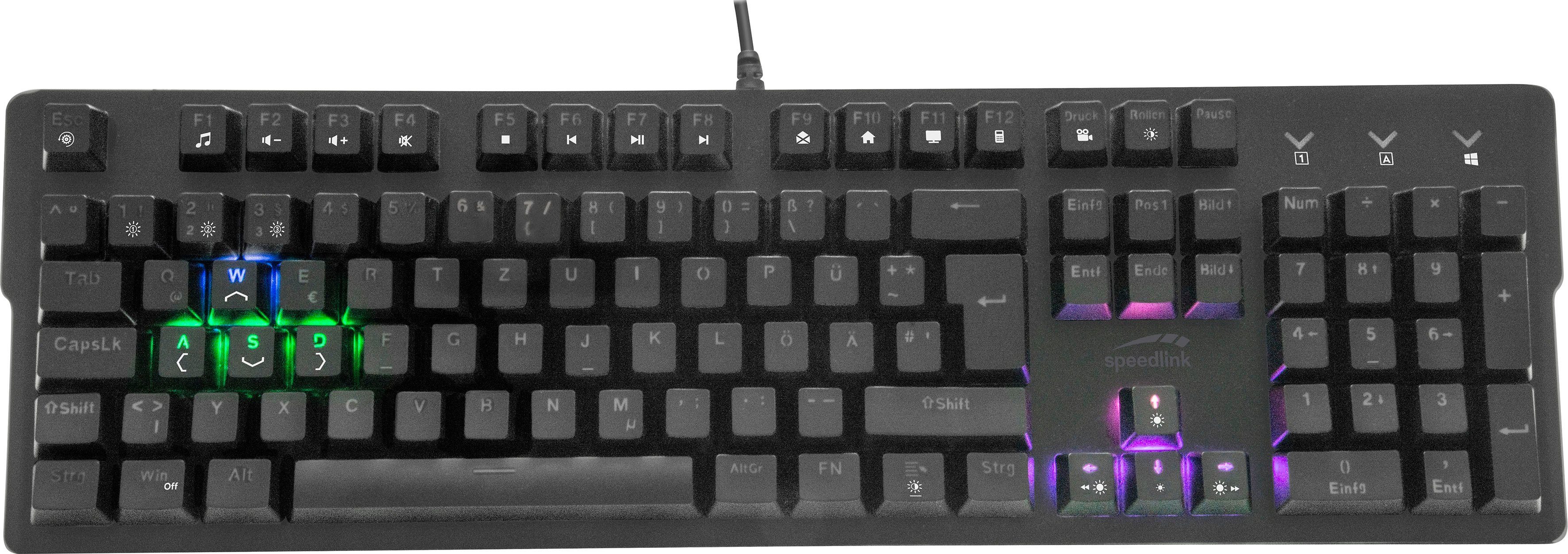 VELA mechanisch (mechanisch) Speedlink Gaming-Tastatur LED