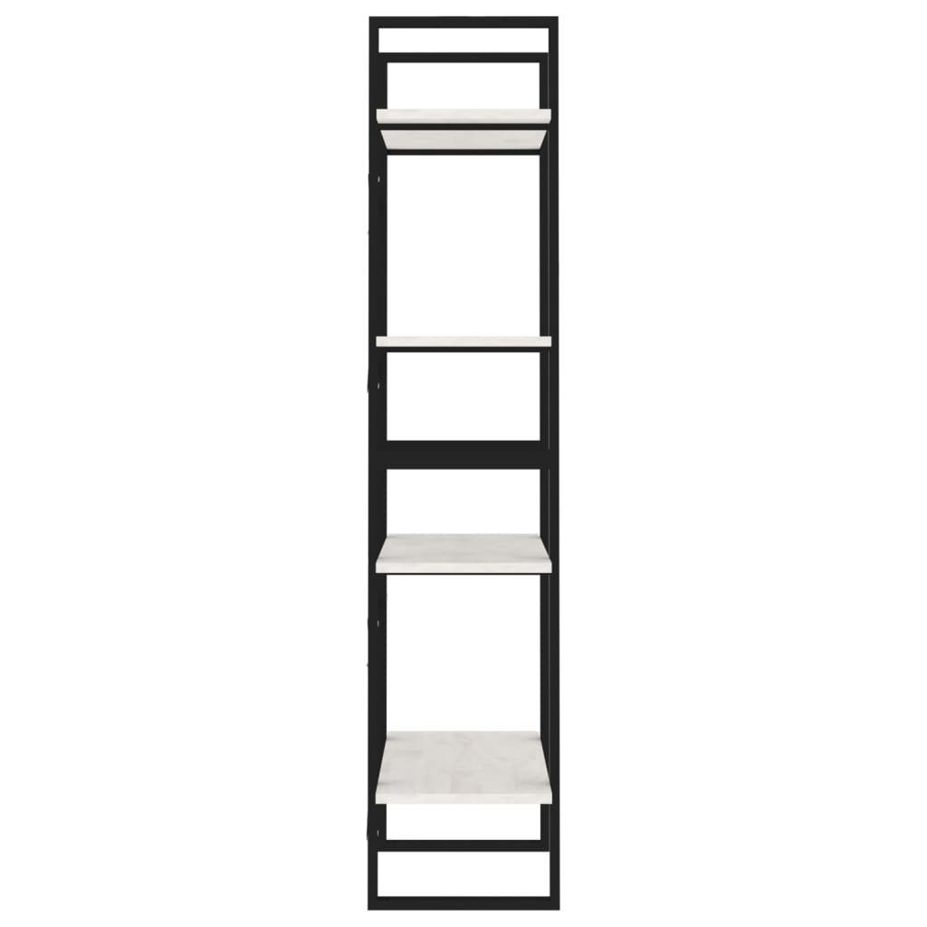 cm furnicato Weiß Kiefer Fächer Bücherregal 60x30x140 Massivholz 4