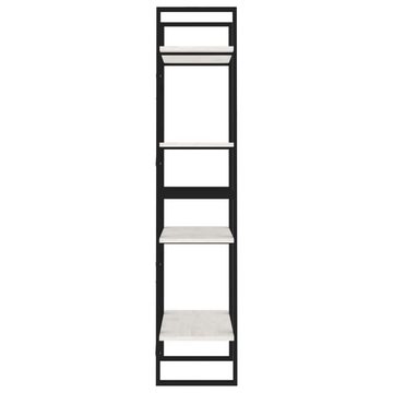 furnicato Bücherregal 4 Fächer Weiß 60x30x140 cm Kiefer Massivholz