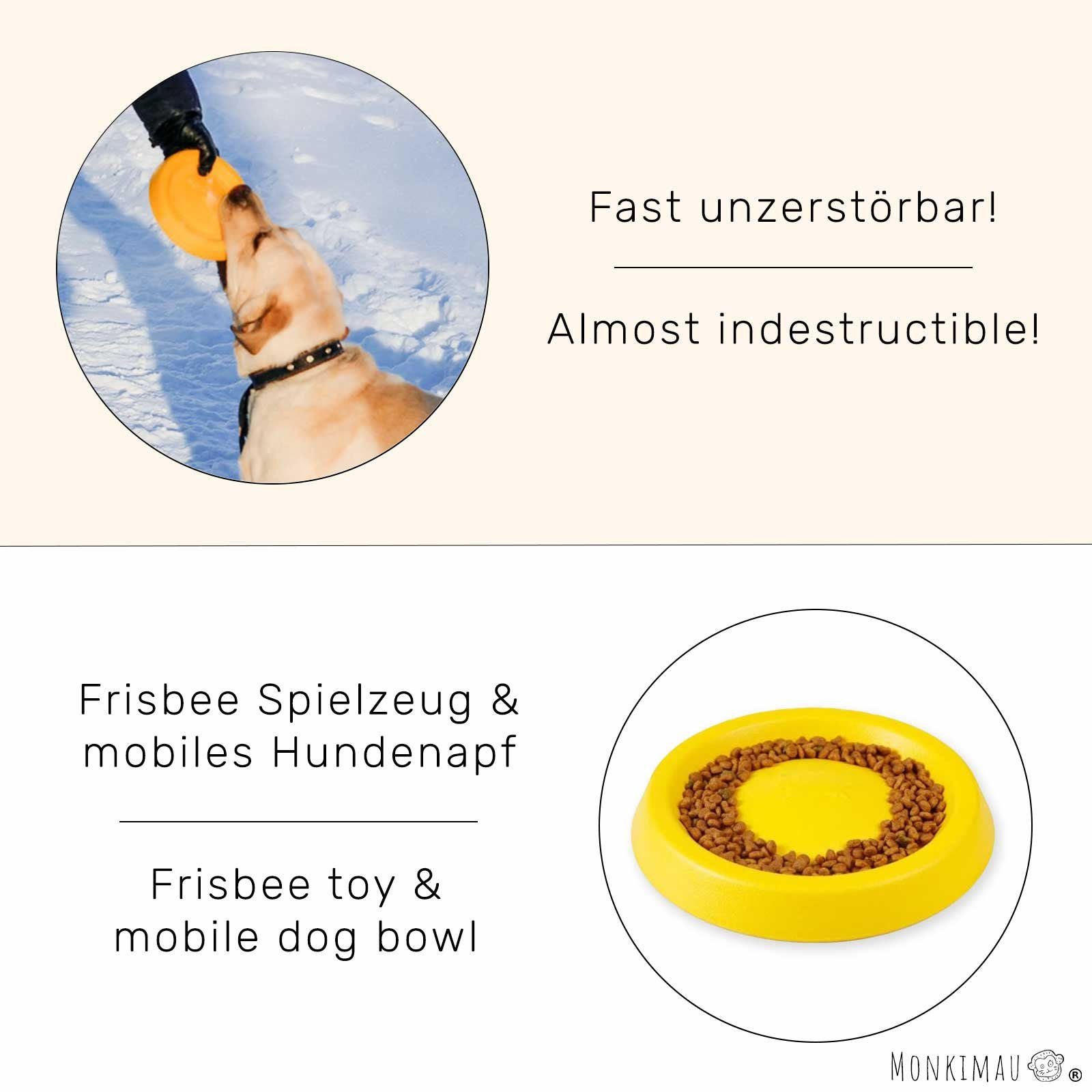 Monkimau Outdoor-Spielzeug Hundespielzeug unzerstörbar - Hunde Frisbee Spie günstig online kaufen