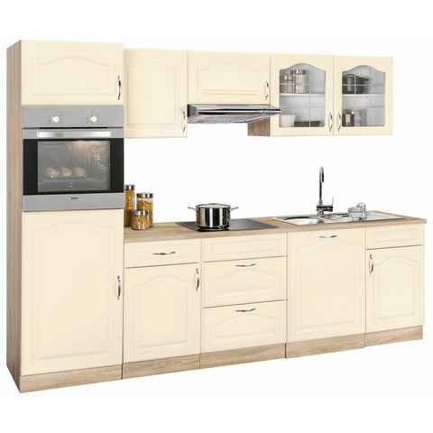 wiho Küchen Küchenzeile Linz, mit E-Geräten, Breite 280 cm