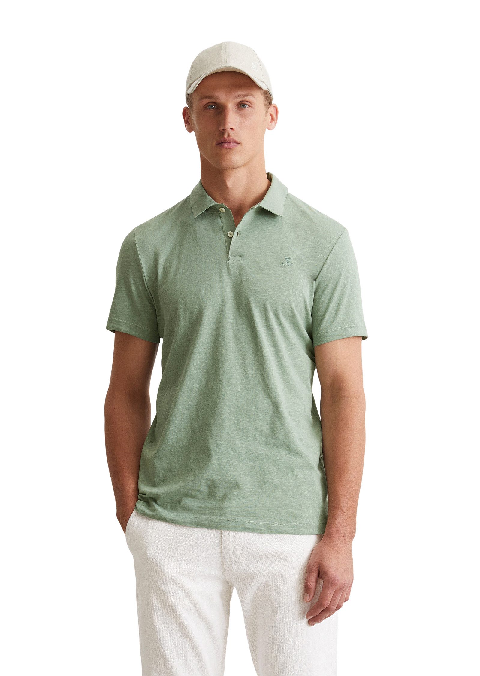Poloshirt in softer Slub-Jersey-Qualität