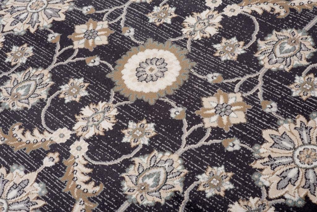 Mazovia Orientteppich Oriente Teppich - Traditioneller Teppich Orient Schwarz, 60 x 100 cm, Geeignet für Fußbodenheizung, Pflegeleicht, Wohnzimmerteppich