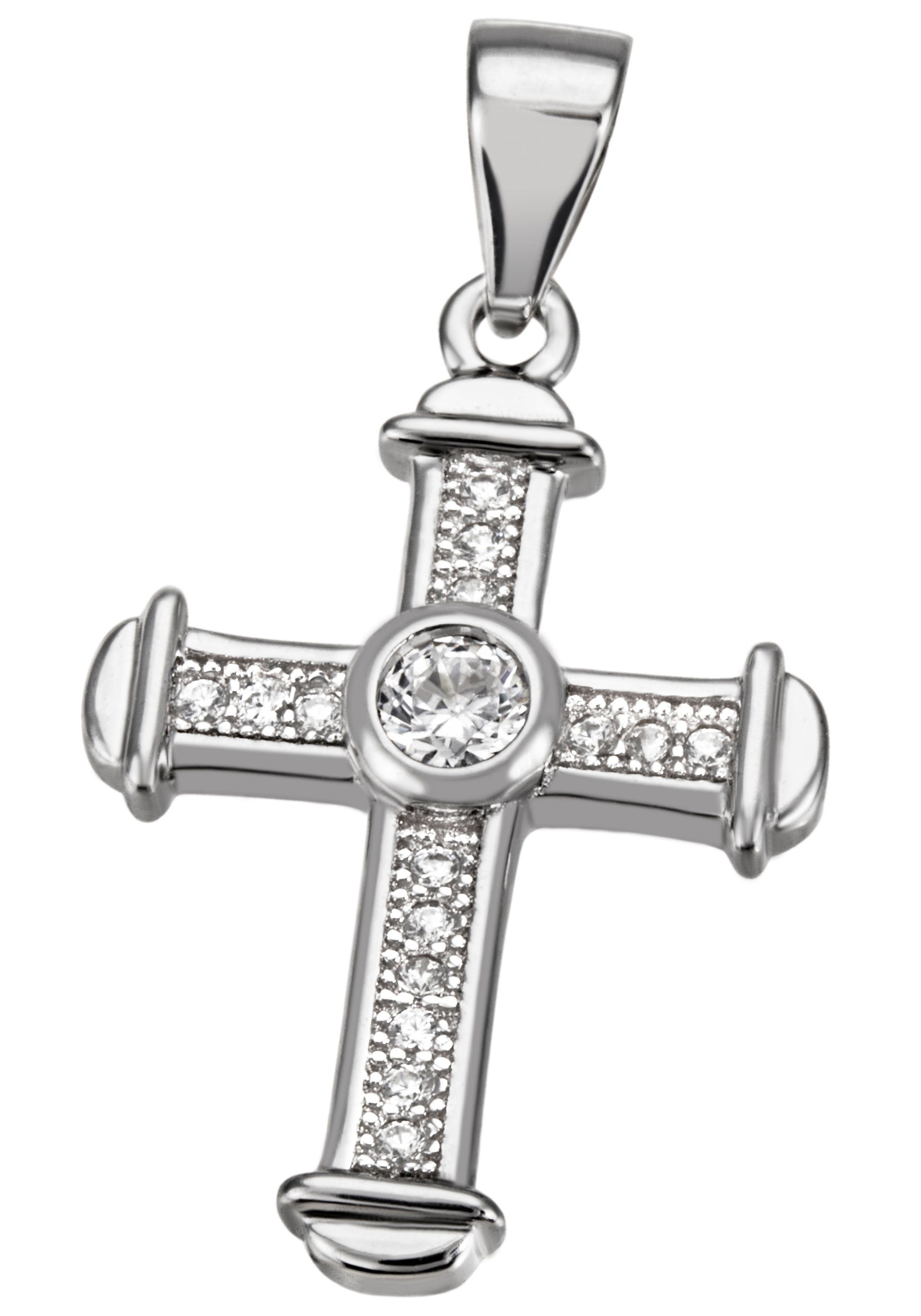 Firetti Kettenanhänger Schmuck Geschenk Silber 925 Halsschmuck Anhänger Kreuz, zu Hoodie, Kleid, Shirt, Jeans, Sneaker! Anlass Geburtstag Weihnachten