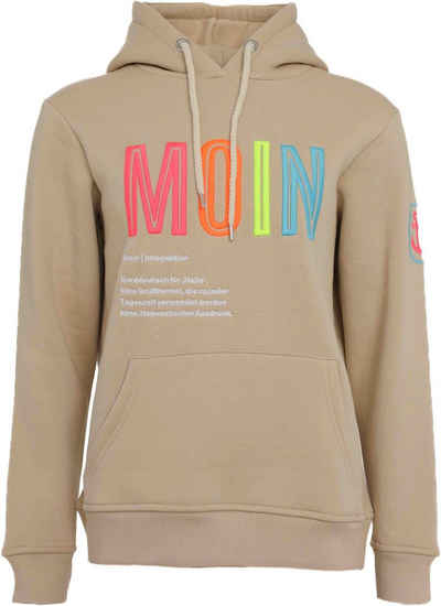 Zwillingsherz Sweatshirt mit Kapuze, Frontprint, Neondetail