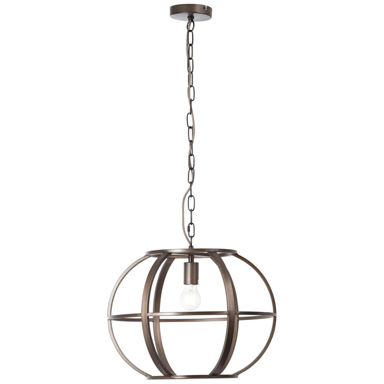 Basia, 48cm Metall, A60, Basia Brilliant Pendelleuchte Lampe, 40 E27, Pendelleuchte schwarz 1x stahl,