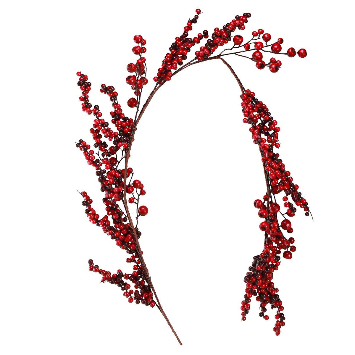 Kunstgirlande Beerengirlande Kunstgirlande Dekoration mit roten Beeren 130cm für