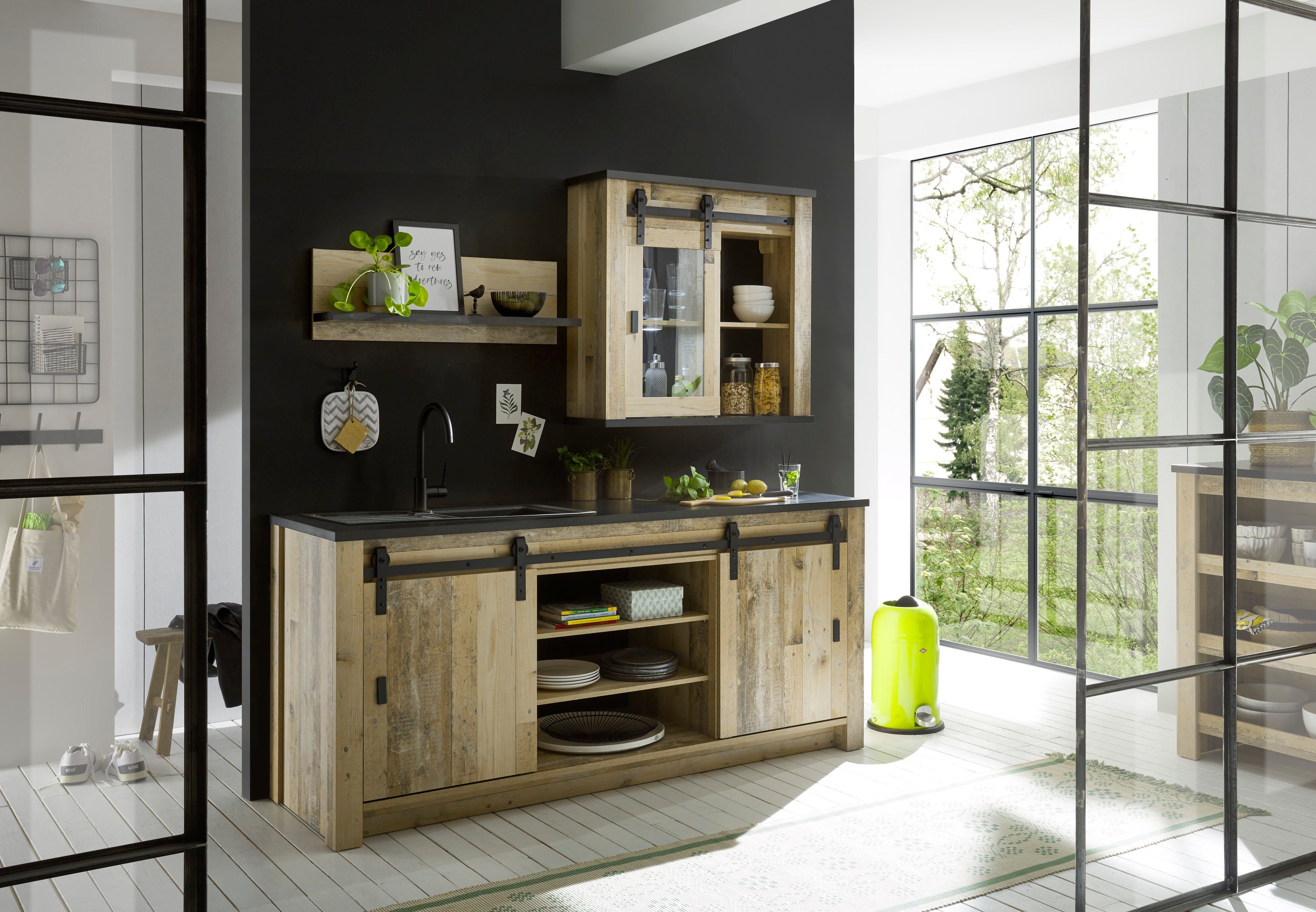 Home affaire Küche Sherwood, Breite 201 cm, ohne E-Geräte günstig online kaufen