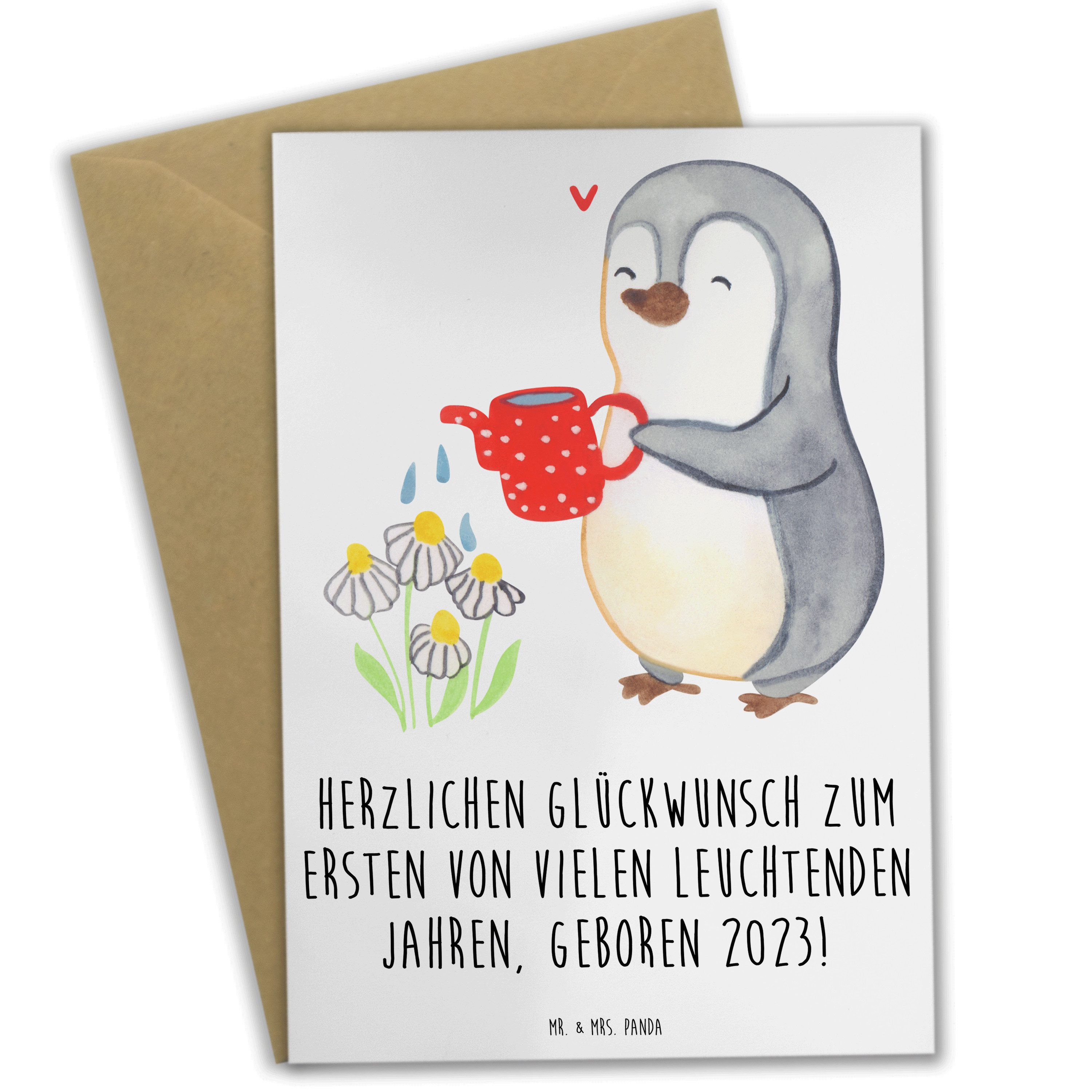 Grußkarte 2023 Geburtstag - Weiß - Geschenk, Herzlichen Glückwunsch, Geburtstag
