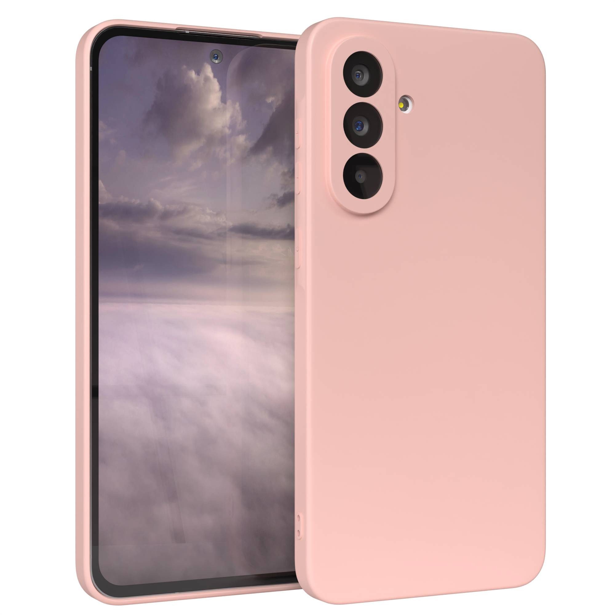 EAZY CASE Handyhülle für Samsung Galaxy A56 Hülle Silikon 6,7 Zoll, Hülle mit Kameraschutz Bumper Case Silikonschutzhülle Rosa / Altrosa