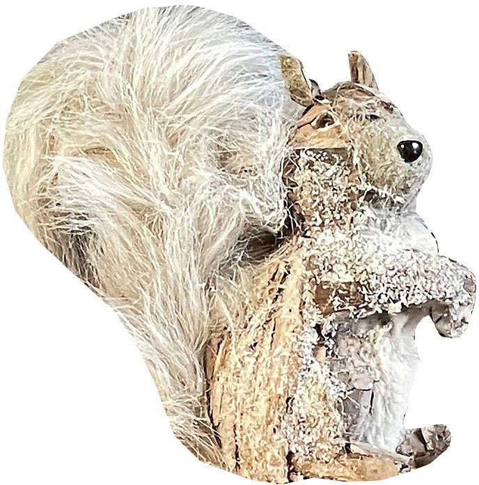 Dekofigur, HOMECOLLECTION HOSSNER die Eichhörnchen Weihnachtsdeko, - Ideal Tierfigur, für (1 St), Weihnachtsfigur Weihnachtsdeko