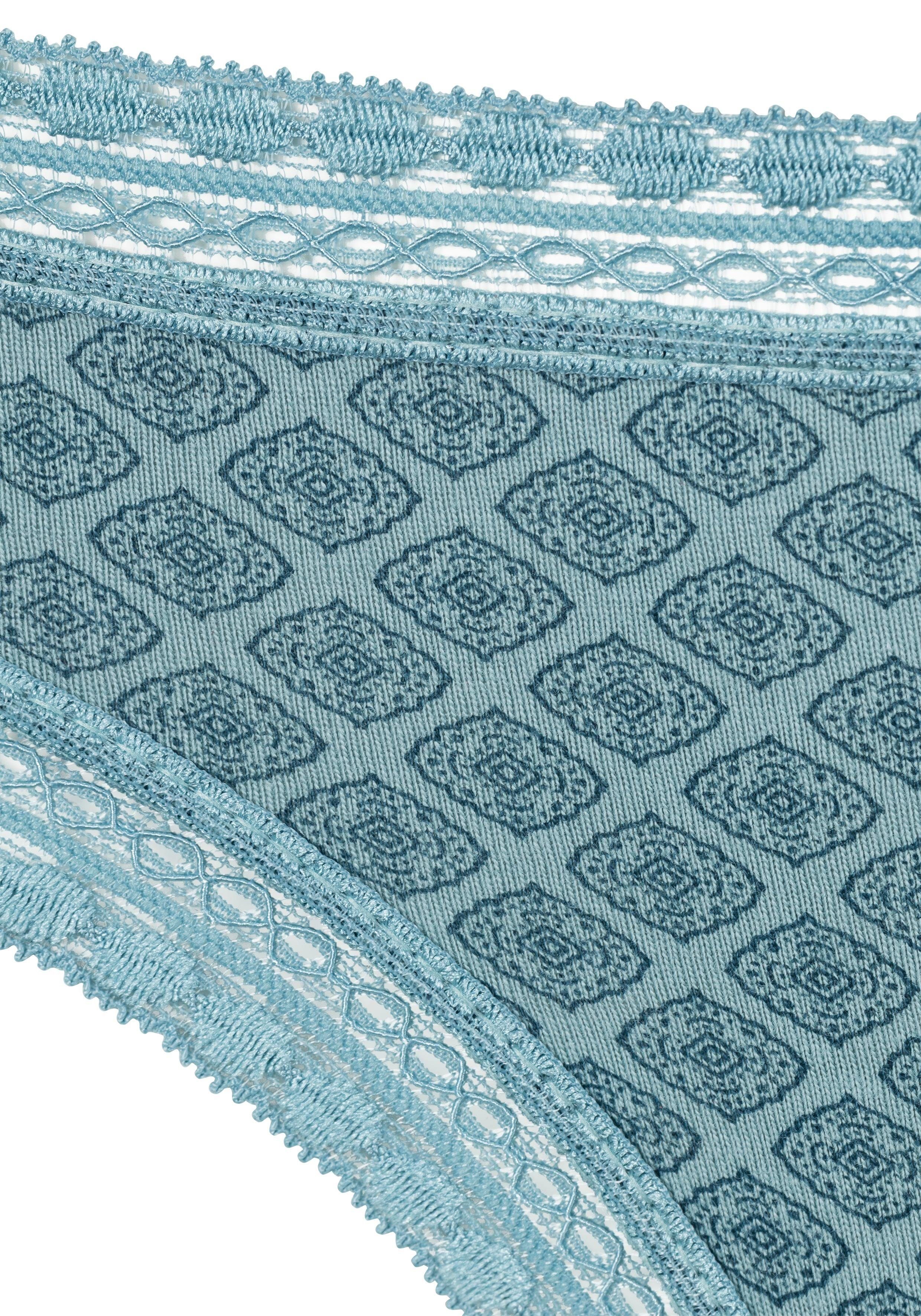 LASCANA String (3er-Pack) aus elastischer Baumwolle mit weicher Spitze