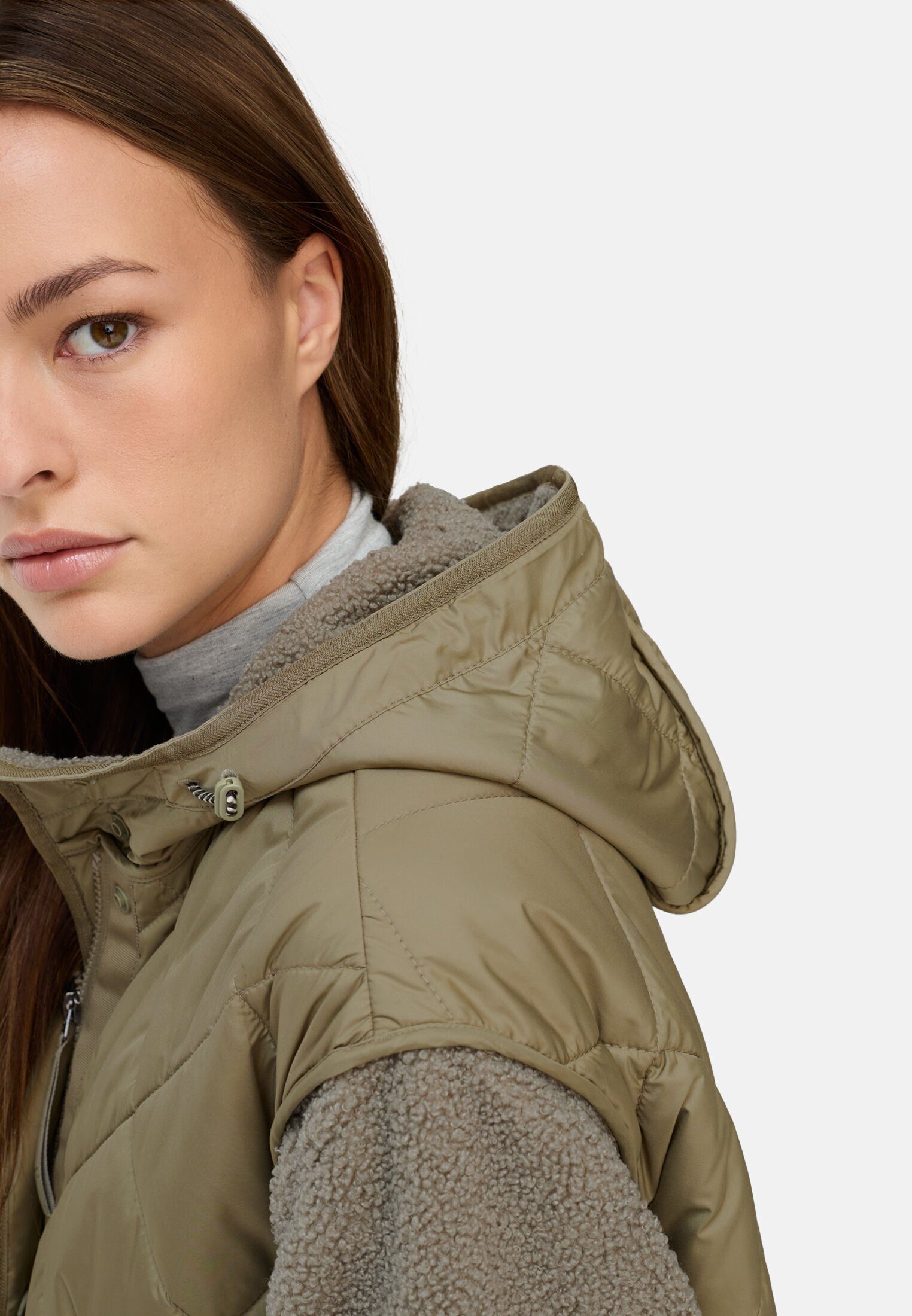 camel active Langmantel mit Taschen Langarm Kapuze Kapuze