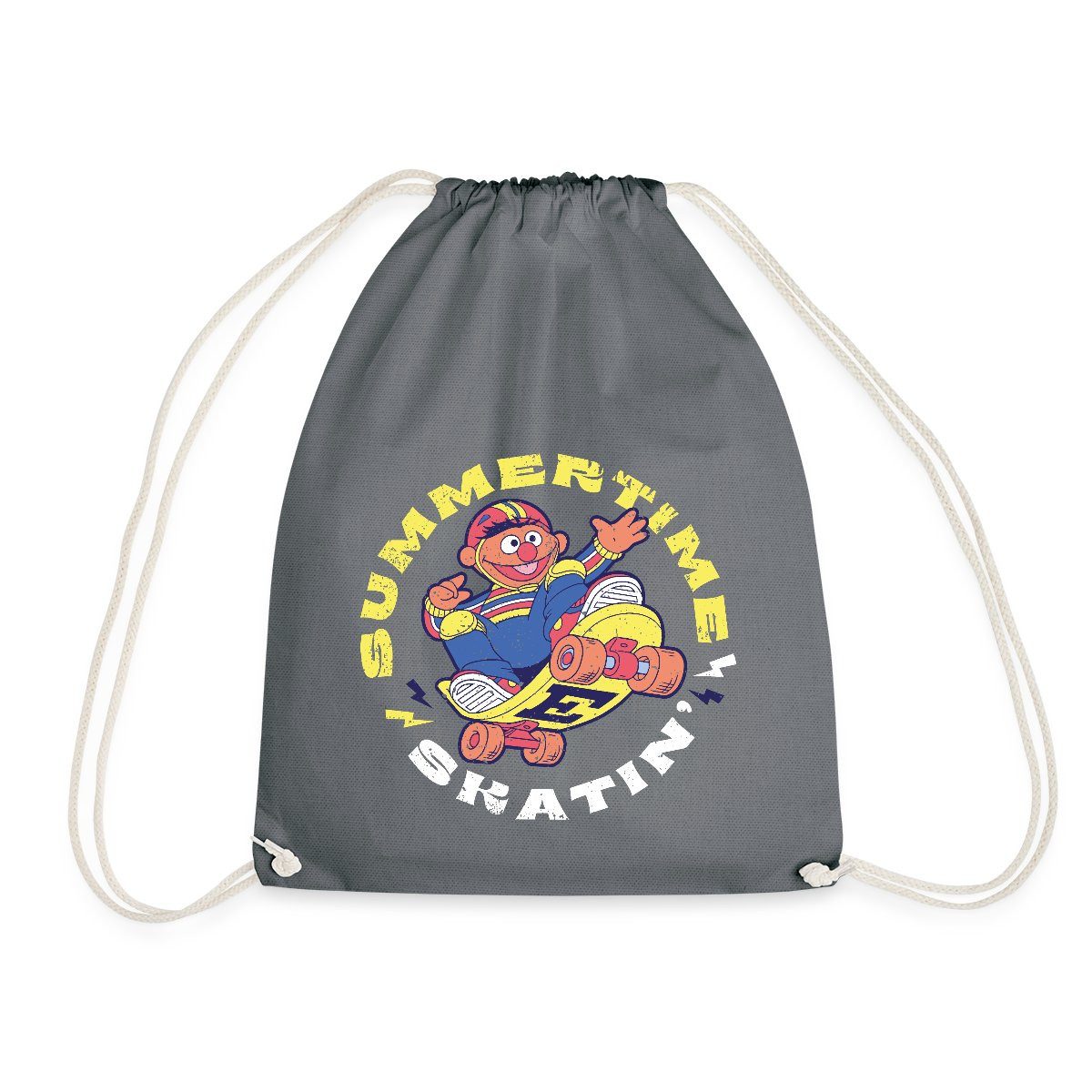 Spreadshirt Turnbeutel Sesamstraße Ernie Summer Time Skatin' Skate Design Turnbeutel (1-tlg)